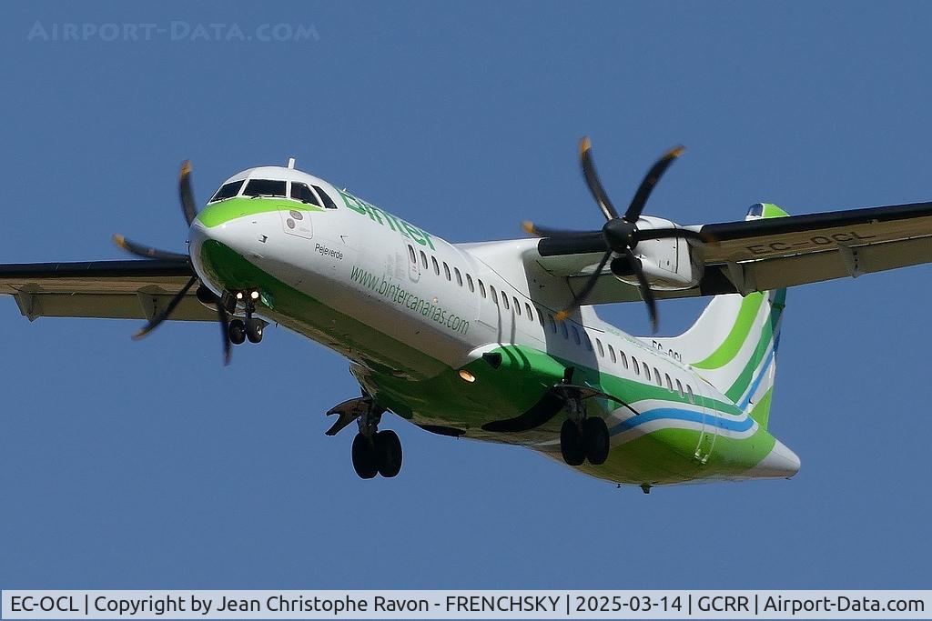 EC-OCL, 2016 ATR 72-600 C/N 1329, Gran Canaria (LPA)	Lanzarote (ACE)	NT556