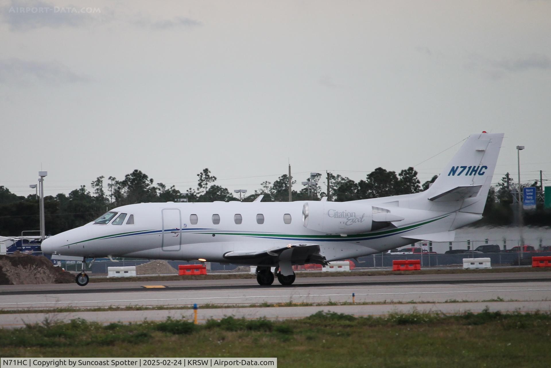 N71HC, 2000 Cessna 560XL C/N 560-5084, Ventura Flight 71 departs Runway 6 at Southwest Florida International Airport enroute to Naples Municipal Airport