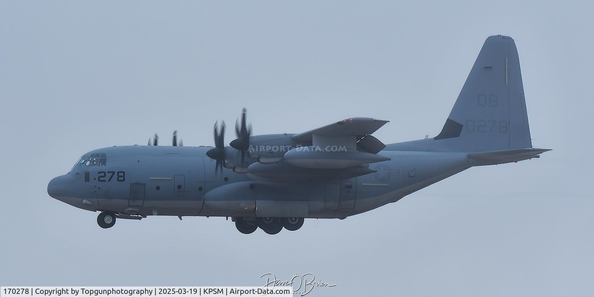 170278, Lockheed Martin KC-130J Hercules C/N 382-5969, RAIDER36 landing RW16 as the fog drops in
VMGR-352	MCAS Miramar, CA