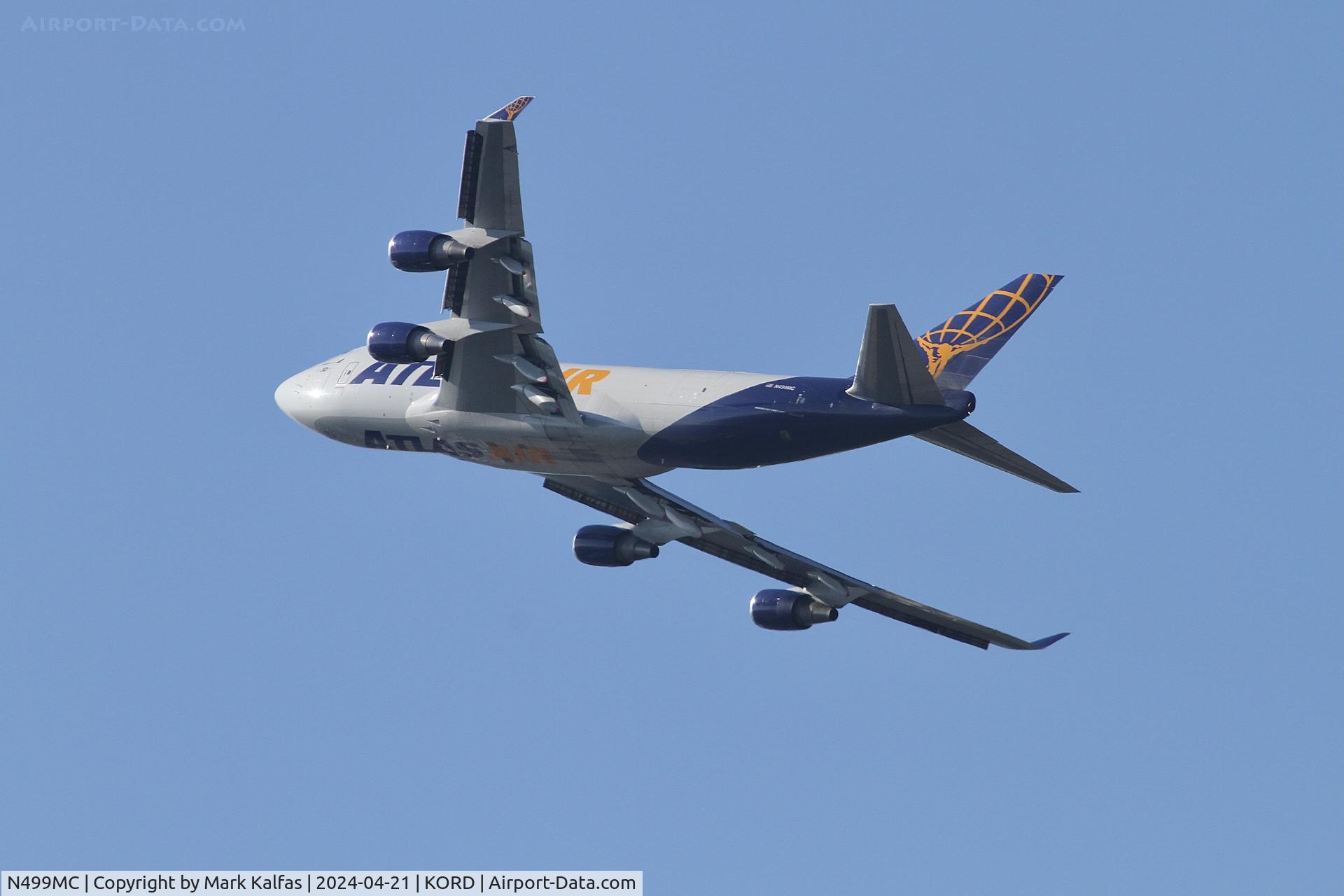 N499MC, 2000 Boeing 747-47UF C/N 29260, B744 Atlas Air Boeing 747-47UF N499MC departing 28C KORD