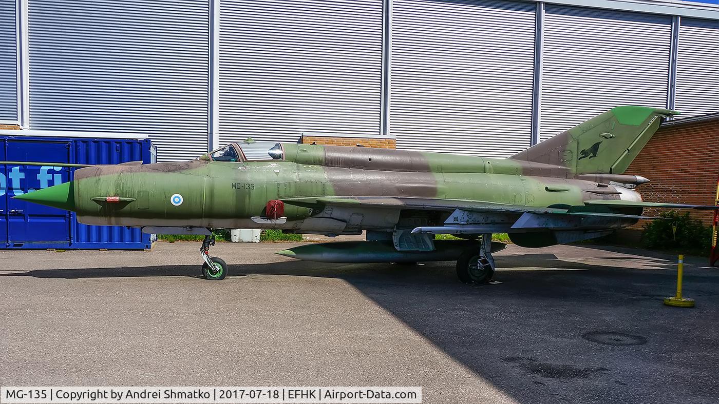 MG-135, Mikoyan-Gurevich MiG-21bis C/N N75084554/10, Displayed at Finnish Aviation Museum