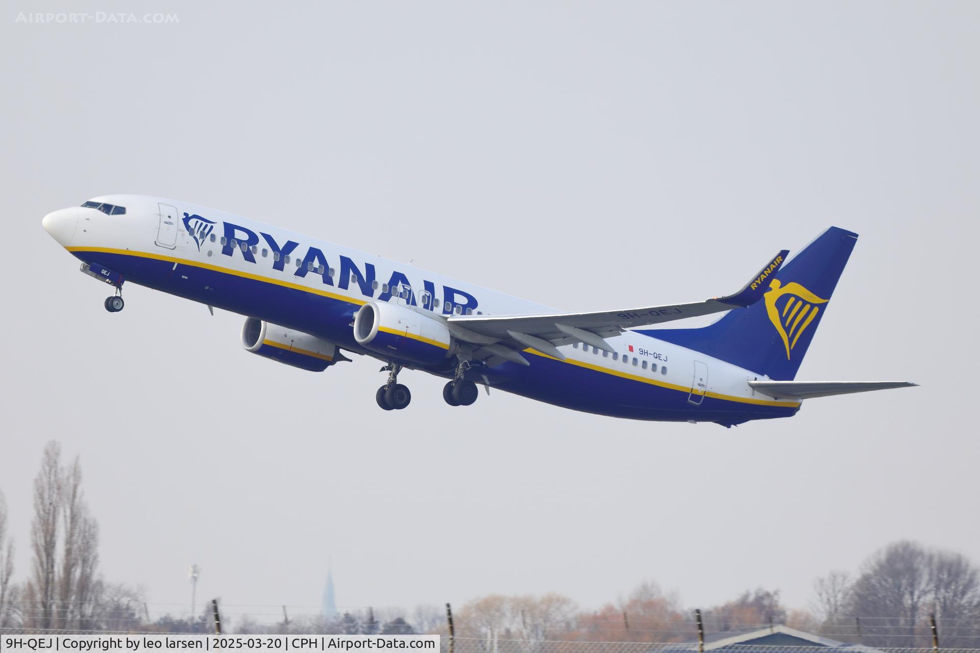 9H-QEJ, 2018 Boeing 737-800 C/N 44829, Copenhagen 20.3.2025
