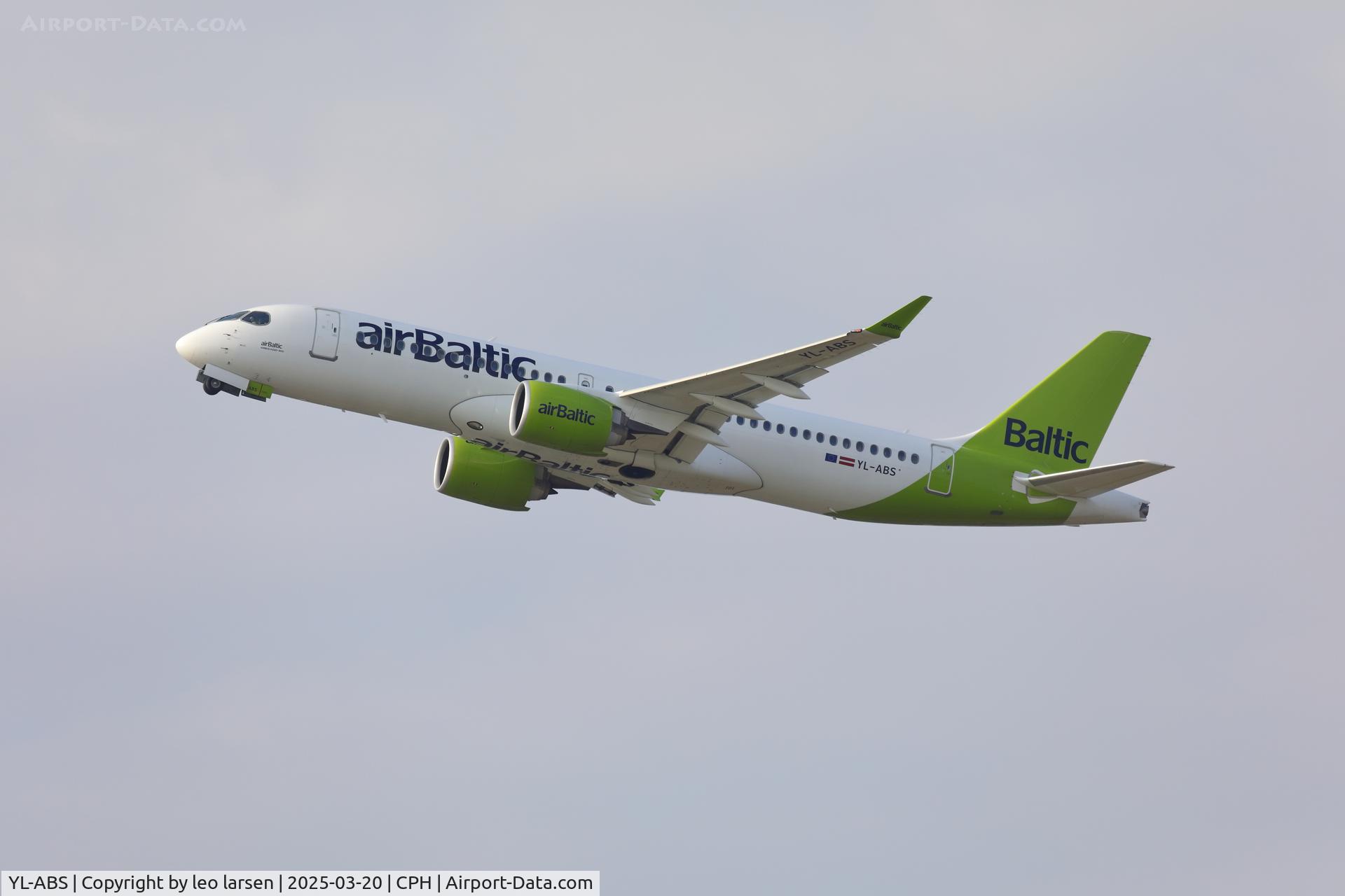 YL-ABS, 2023 Airbus A220-300 C/N 55247, Copenhagen 20.3.2025