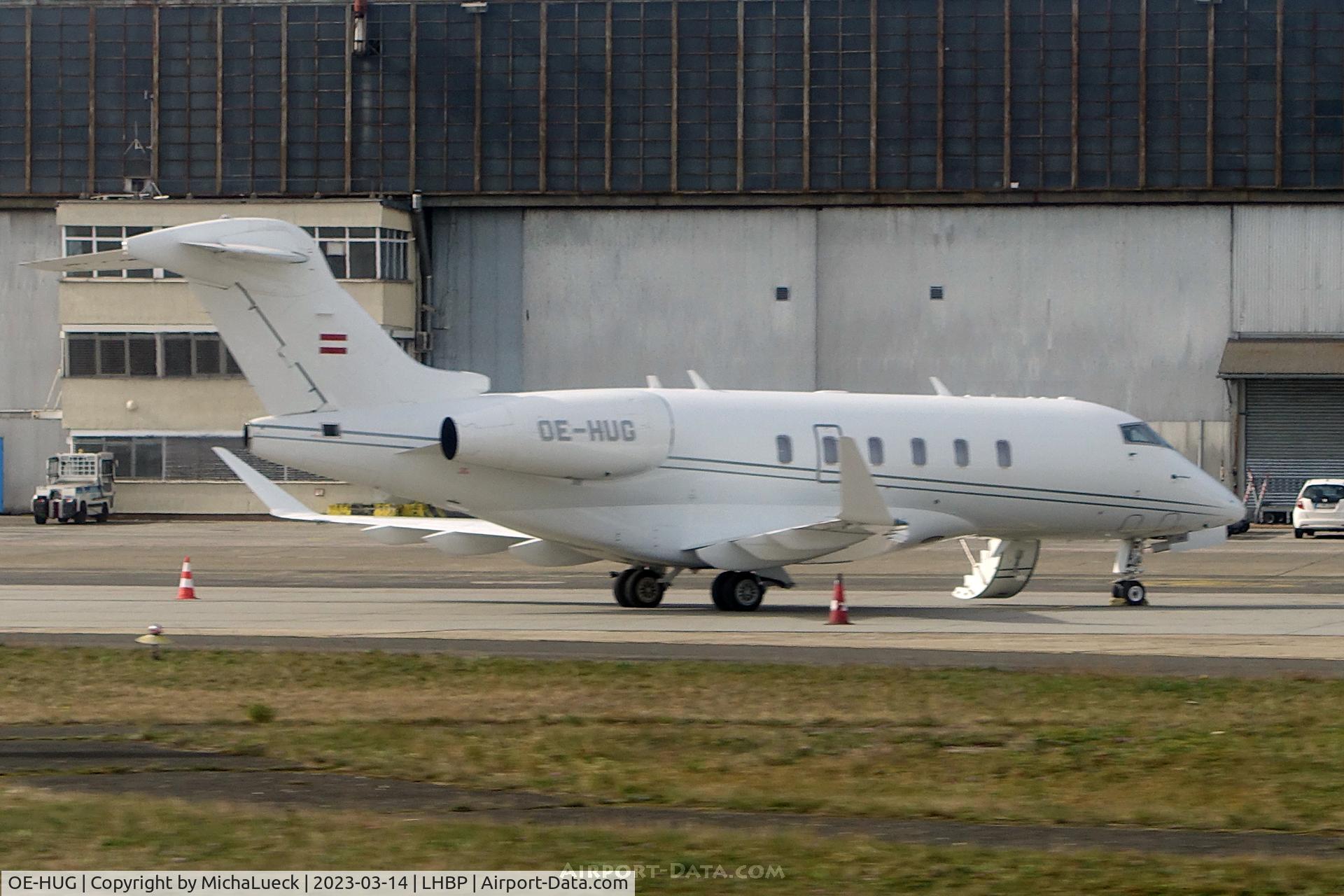 OE-HUG, Bombardier BD-100-1A10 Challenger 350 C/N 20547, At Budapest