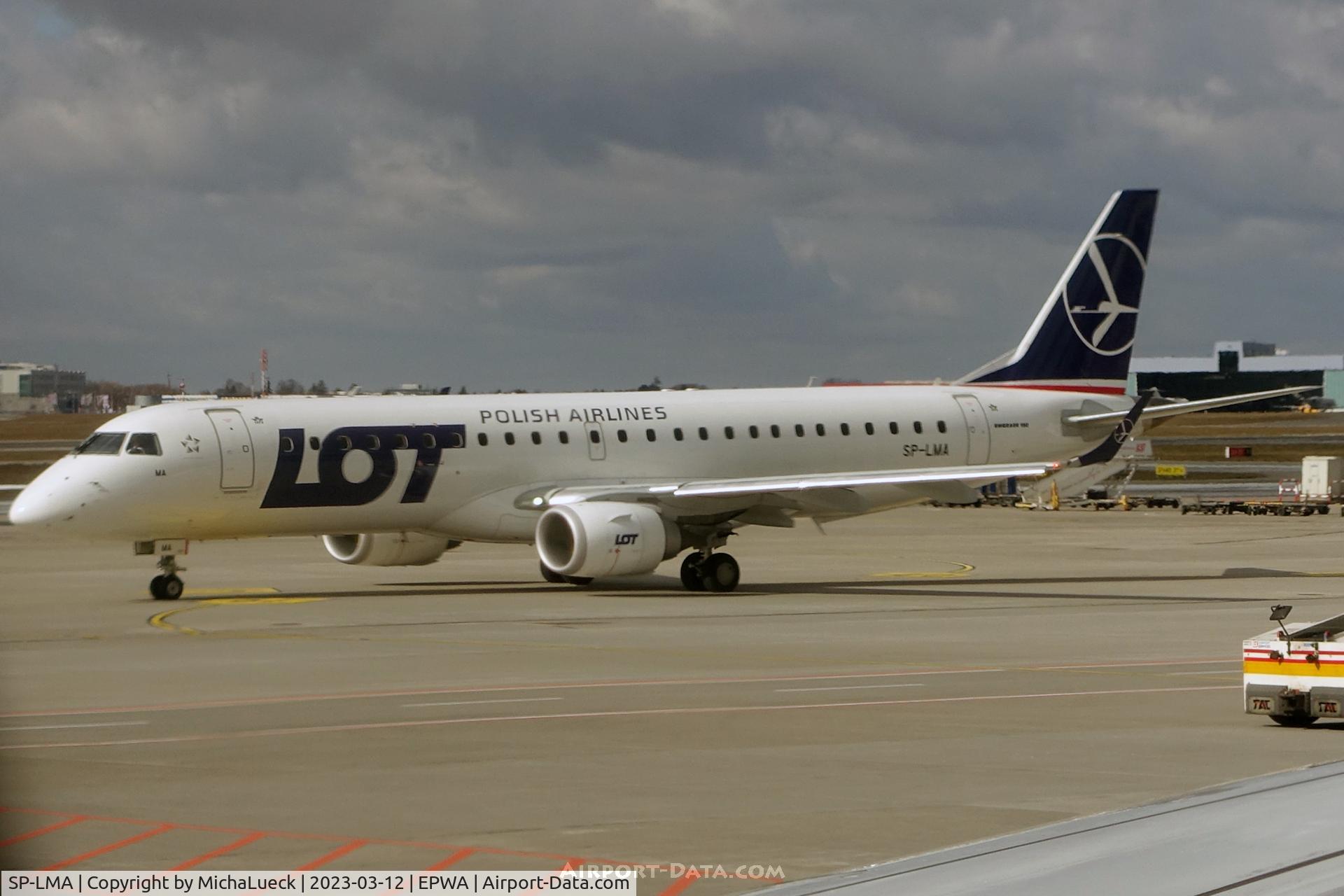 SP-LMA, 2018 Embraer ERJ-190 (ERJ-190-100 STD) C/N 19000761, At Warsaw