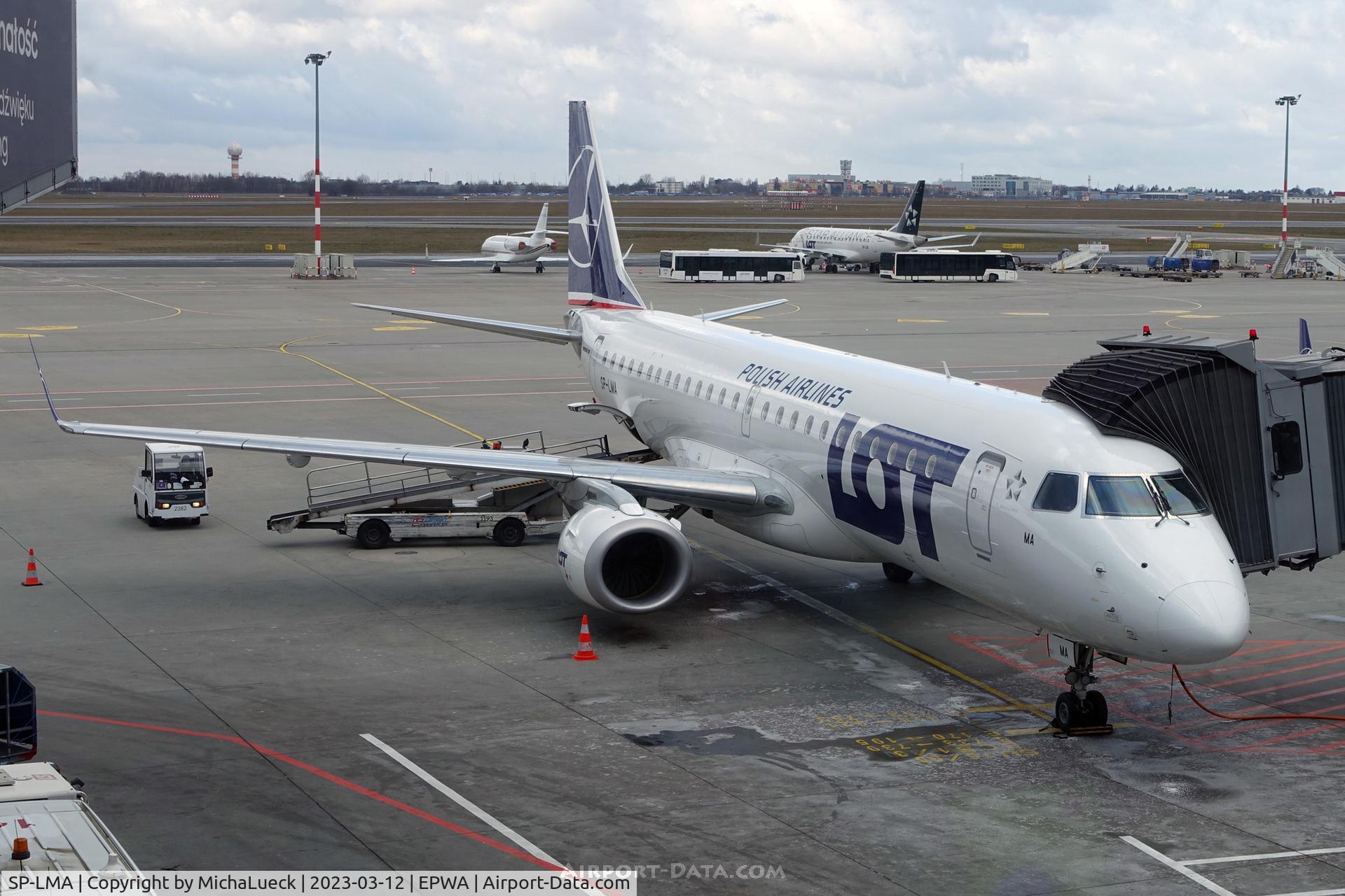 SP-LMA, 2018 Embraer ERJ-190 (ERJ-190-100 STD) C/N 19000761, At Warsaw