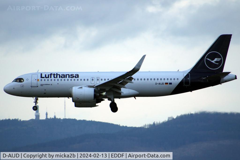 D-AIJD, 2020 Airbus A320-271N C/N 10281, Landing