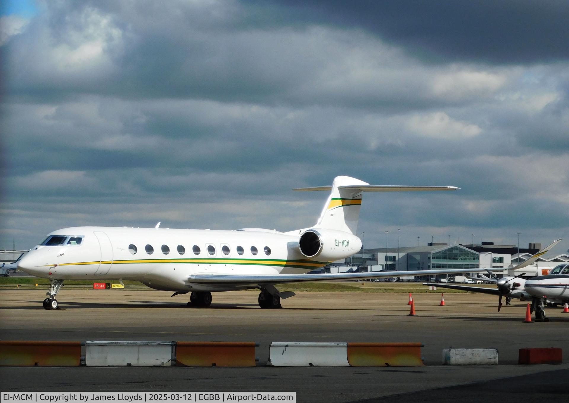 EI-MCM, 2024 Gulfsteam Aerospace Gulfstream 700 C/N 87029, Parked up for the Cheltenham Gold Cup.
