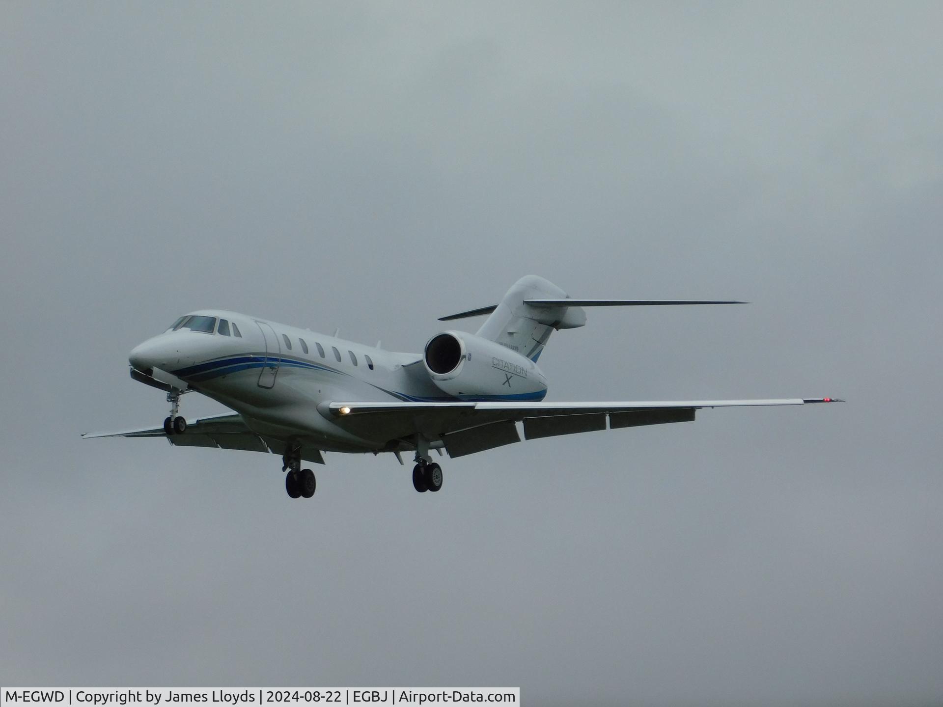 M-EGWD, 2005 Cessna Aircraft Citation 750X C/N 750-0244, Arriving at her home based Gloucestershire Airport
