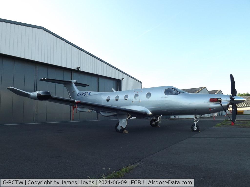 G-PCTW, 2016 Pilatus PC-12/47E C/N 1674, Parked up at Gloucestershire Airport.