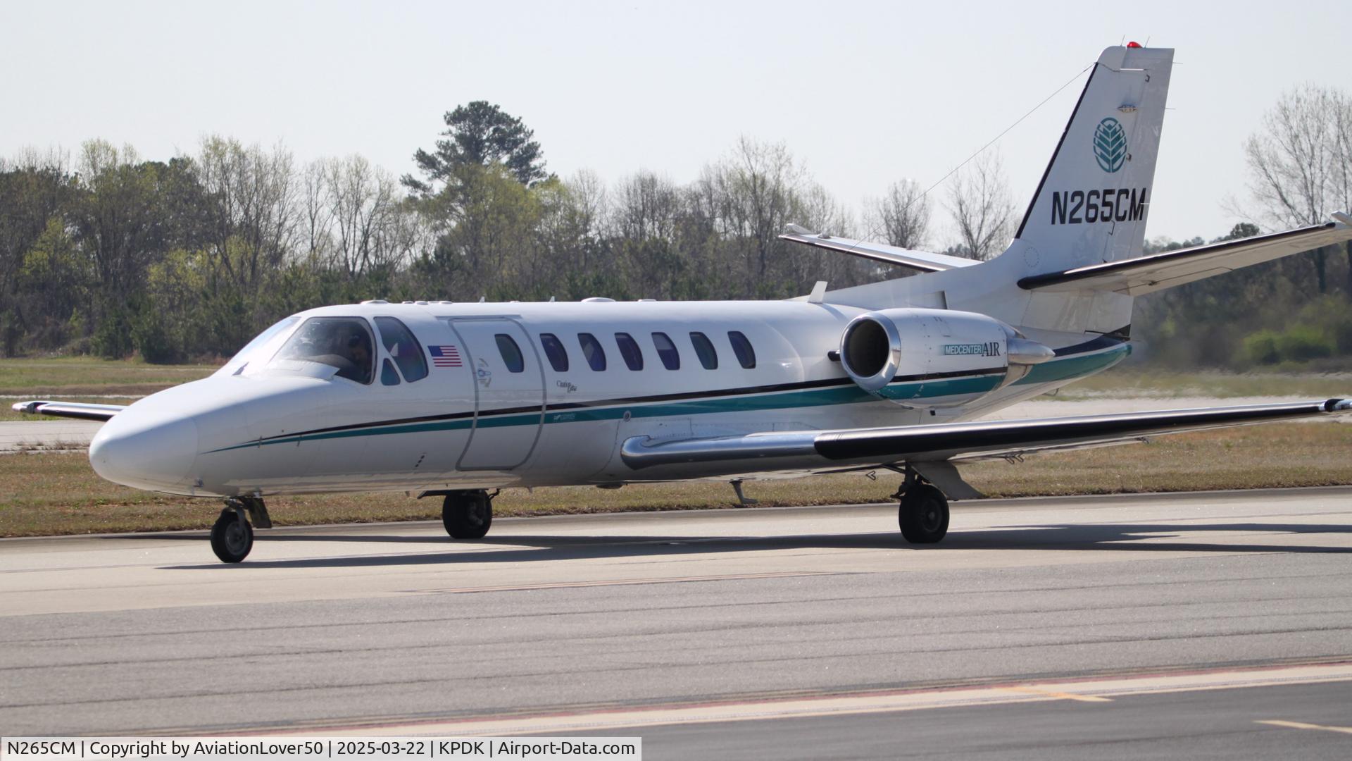 N265CM, 1999 Cessna 560 C/N 560-0521, Atrium Health Citation Ultra