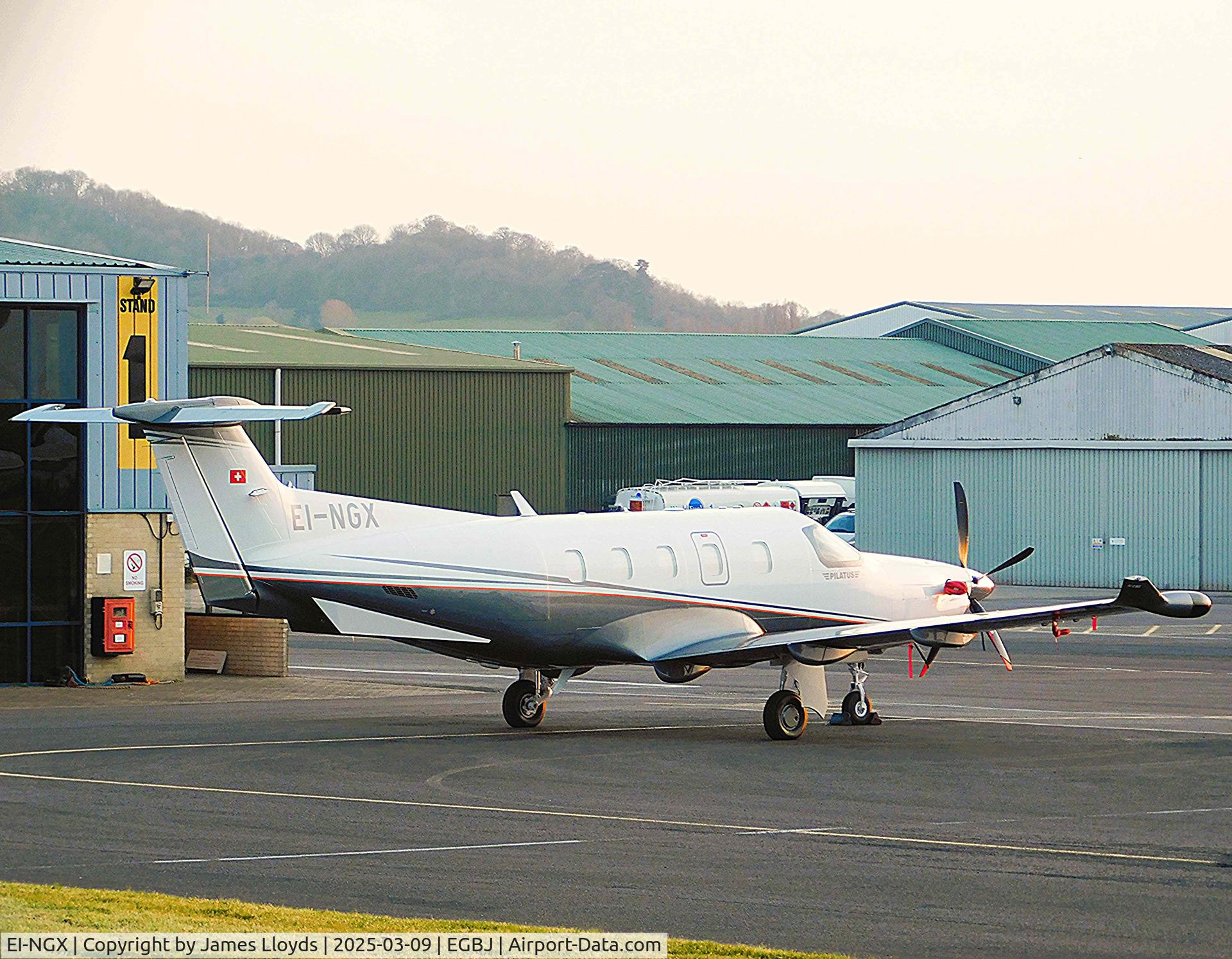 EI-NGX, 2024 Pilatus Aircraft PC-12NGX C/N 2440, Parked at Gloucestershire Airport