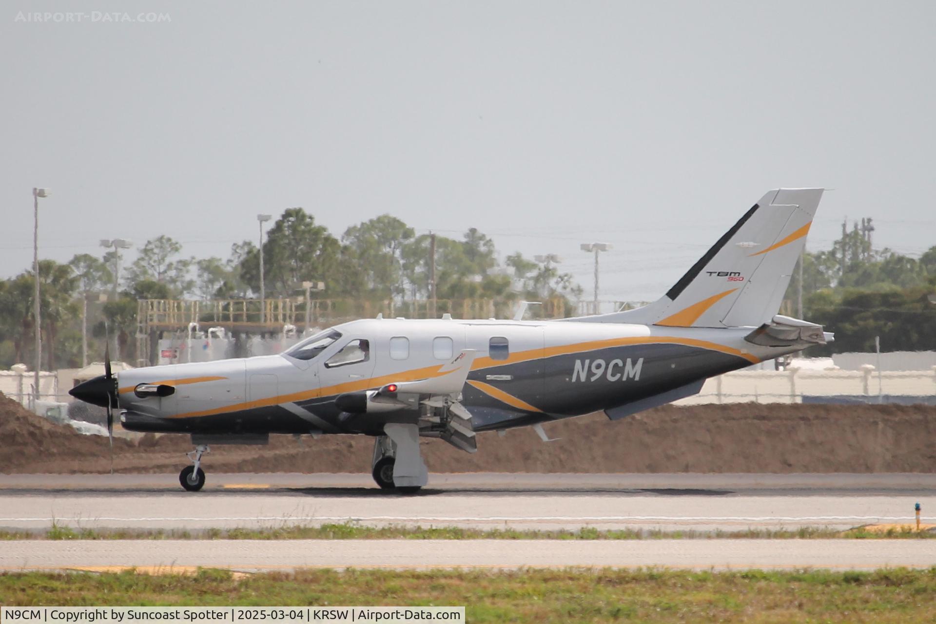 N9CM, COMPAGNIE DAHER TBM-960 C/N 1573, TBM 9CM arrives at Southwest Florida International Airport following flight from Tupelo Regional Airport