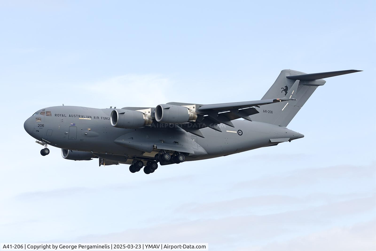 A41-206, 2007 Boeing C-17A Globemaster III C/N F-166/AUS-1, Arriving for Australian International Airshow 2025.