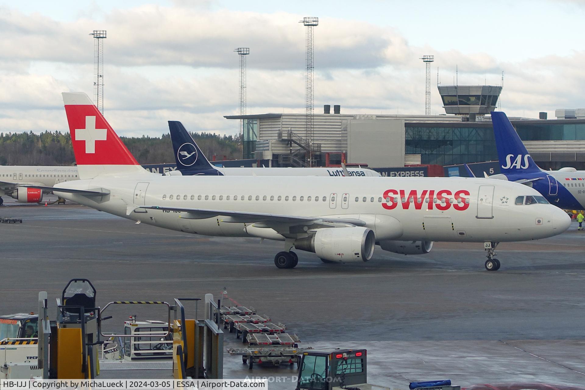 HB-IJJ, 1996 Airbus A320-214 C/N 585, At Arlanda