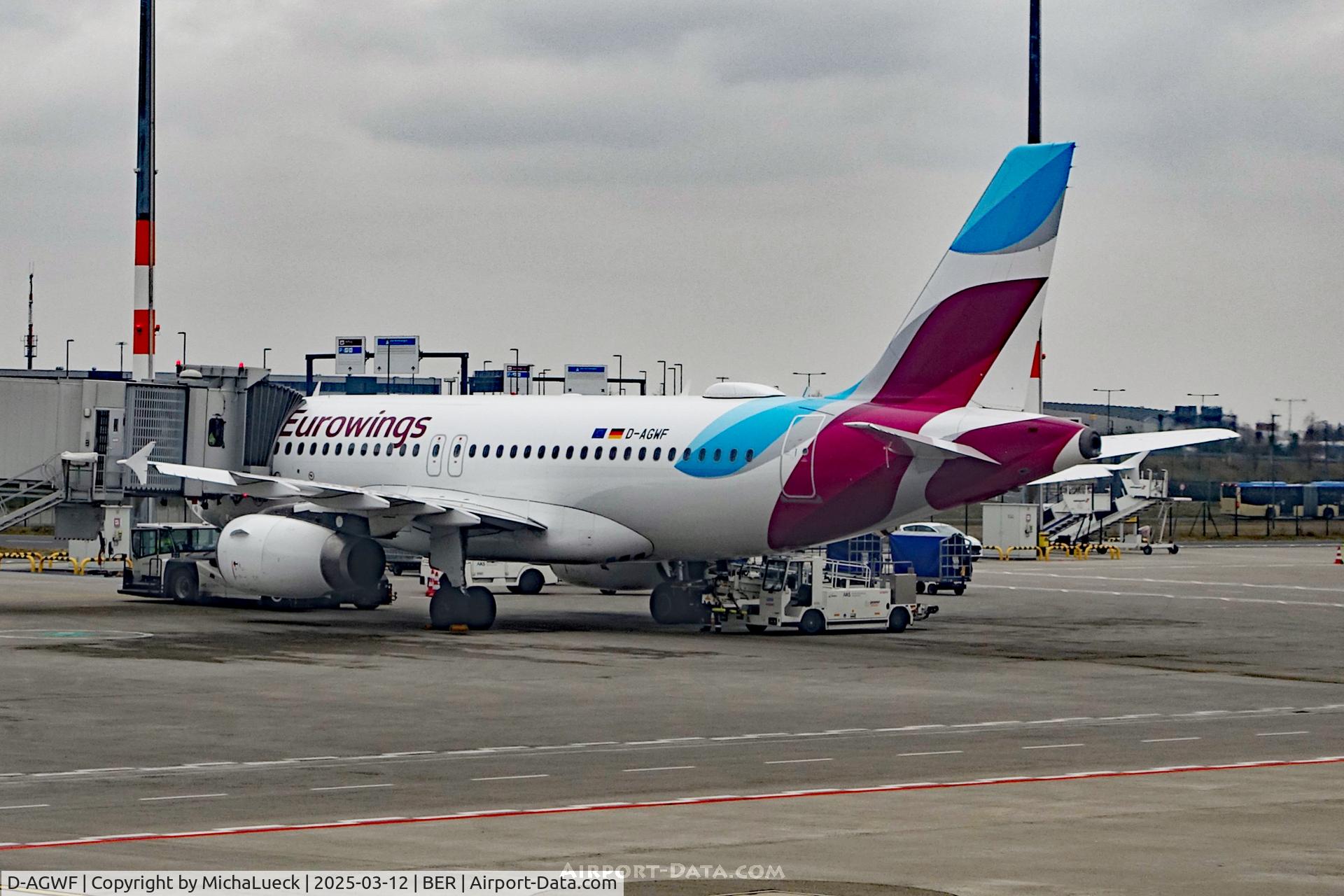 D-AGWF, 2007 Airbus A319-132 C/N 3172, At Berlin Brandenburg