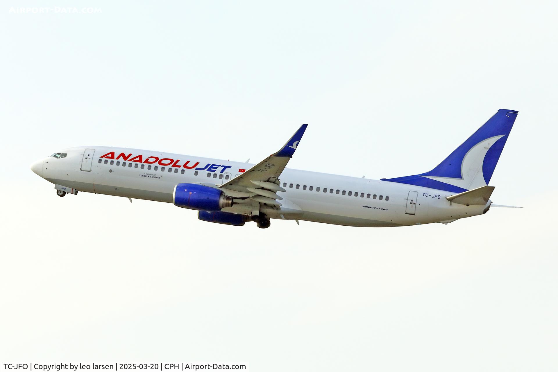 TC-JFO, 1999 Boeing 737-8F2 C/N 29777, Copenhagen 20.3.2025