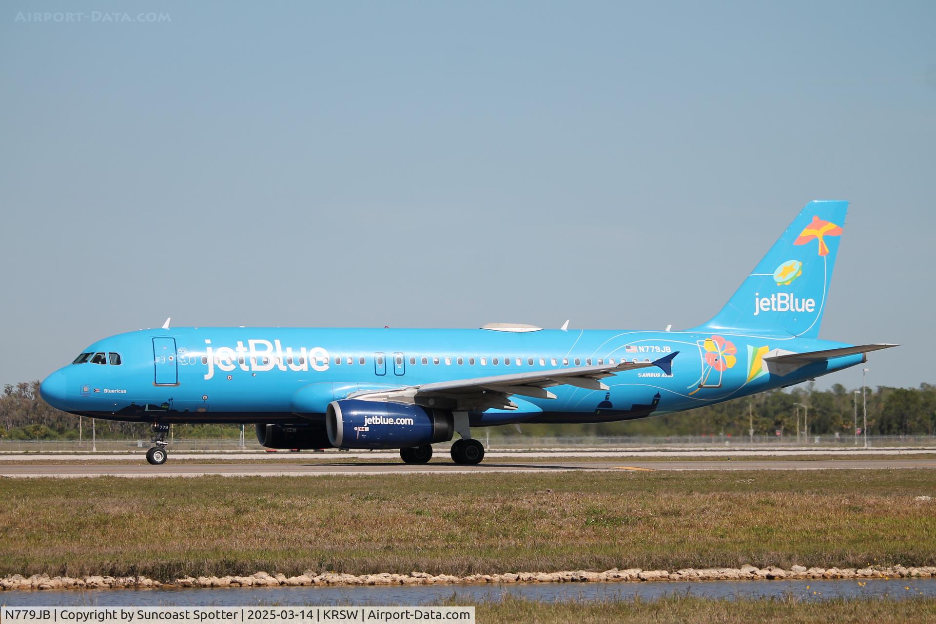 N779JB, 2009 Airbus A320-232 C/N 3811, JetBlue Flight 366 taxis at Southwest Florida International Airport prior to flight to Boston-Logan International Airport