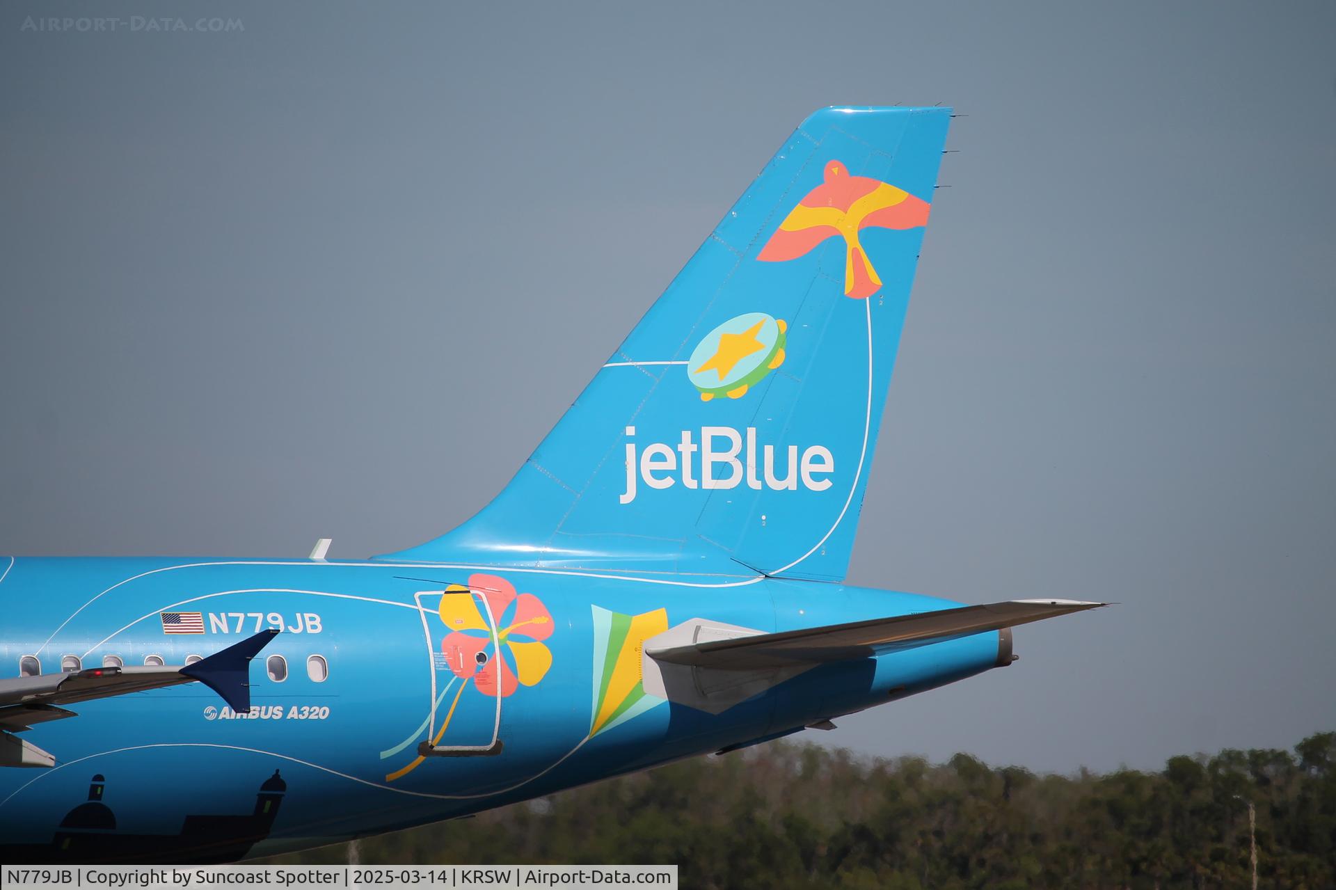 N779JB, 2009 Airbus A320-232 C/N 3811, JetBlue Flight 366 taxis at Southwest Florida International Airport prior to flight to Boston-Logan International Airport
