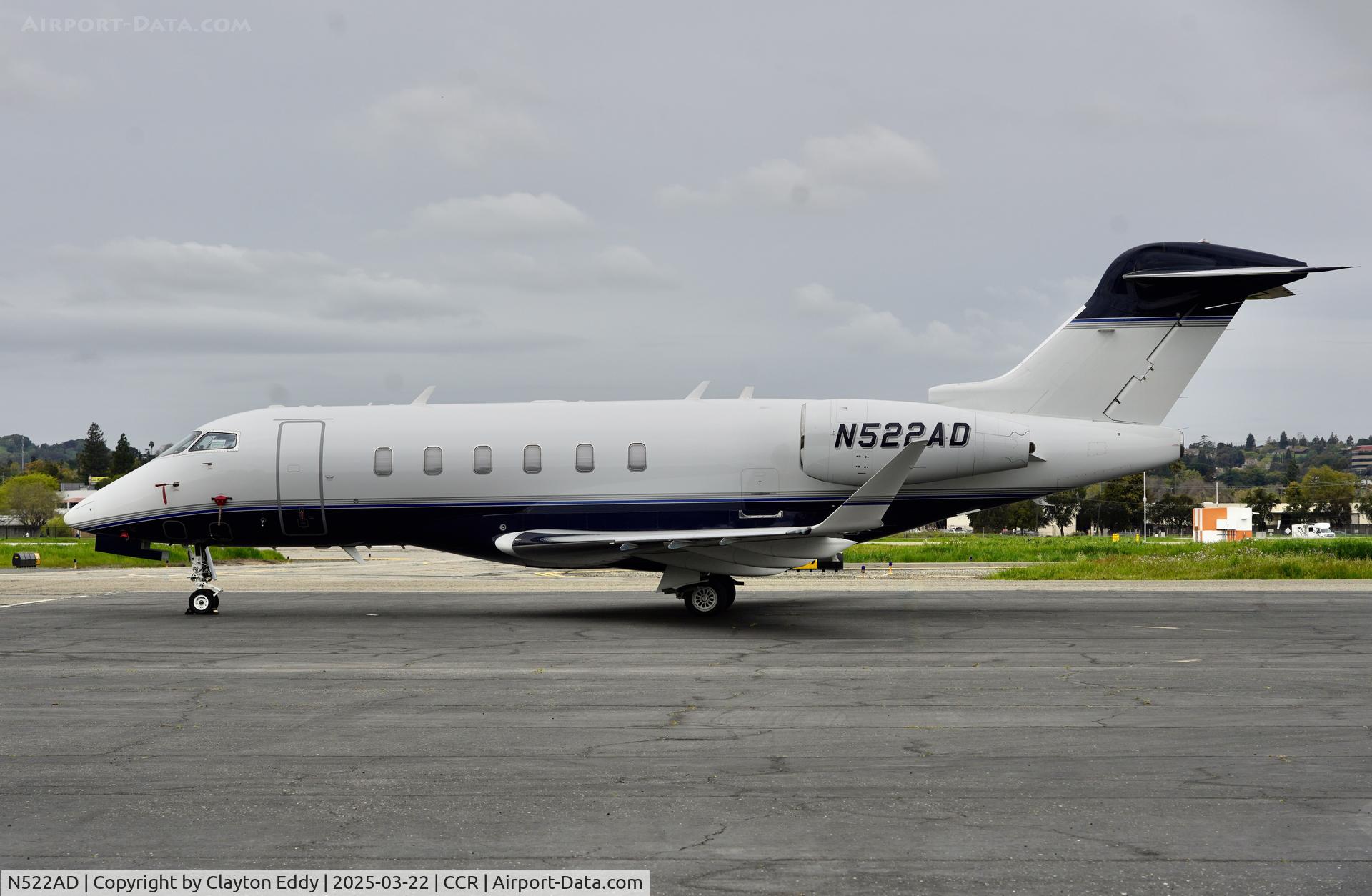 N522AD, 2021 Bombardier Inc. BD-700-1A10 Challenger 350 C/N 20664, Buchanan Field Concord Airport California 2025