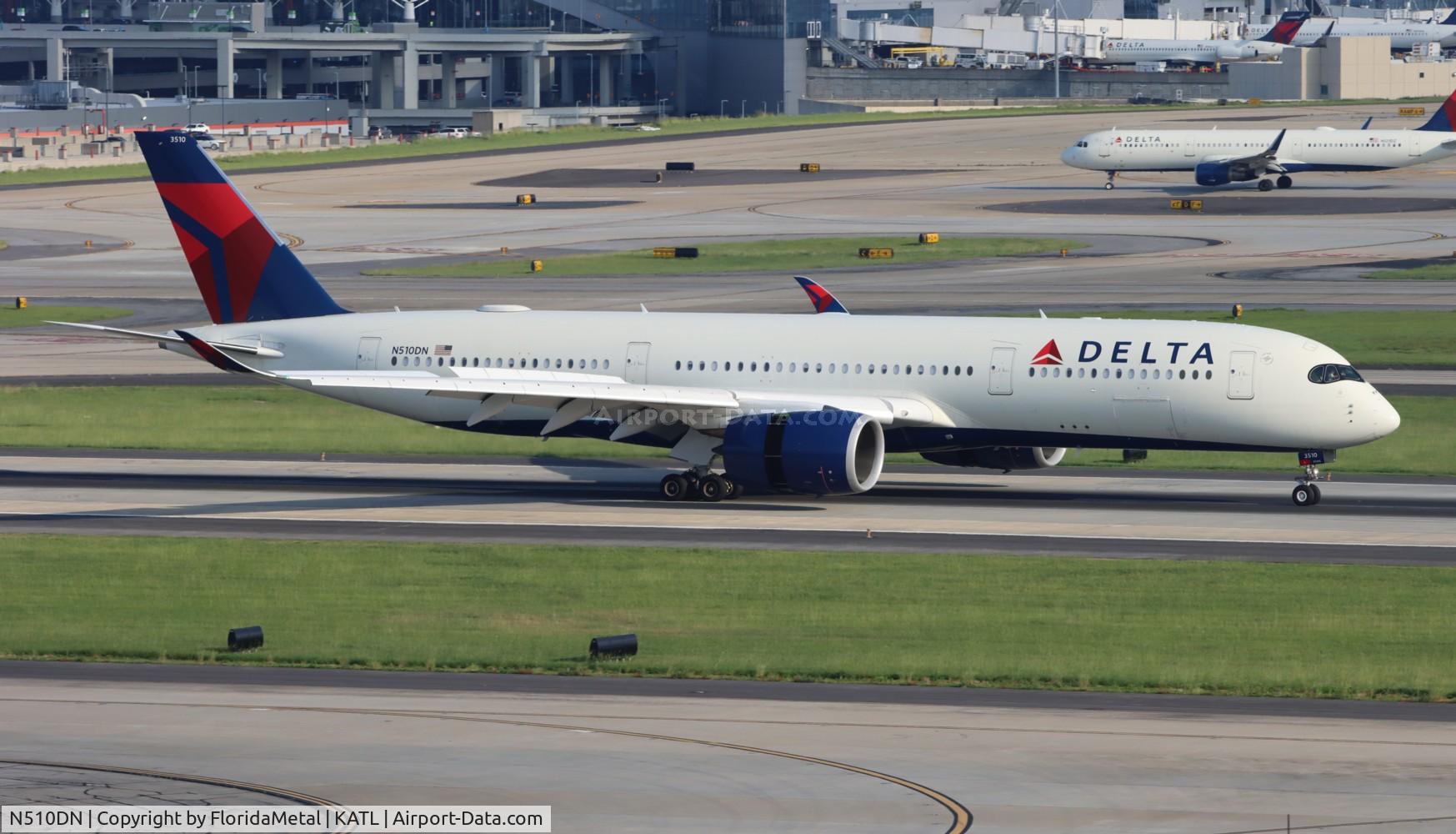 N510DN, 2018 Airbus A350-941 C/N 204, DAL A359 zx icn, rksi - atl