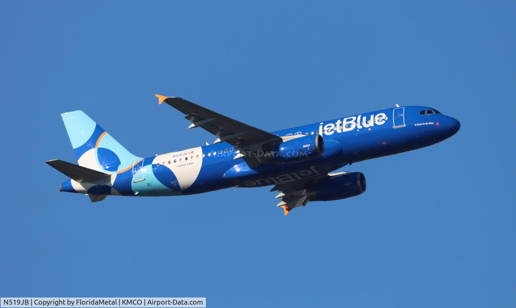 N519JB, 2001 Airbus A320-232 C/N 1398, JBU A320 nc zx mco-cun, mmun