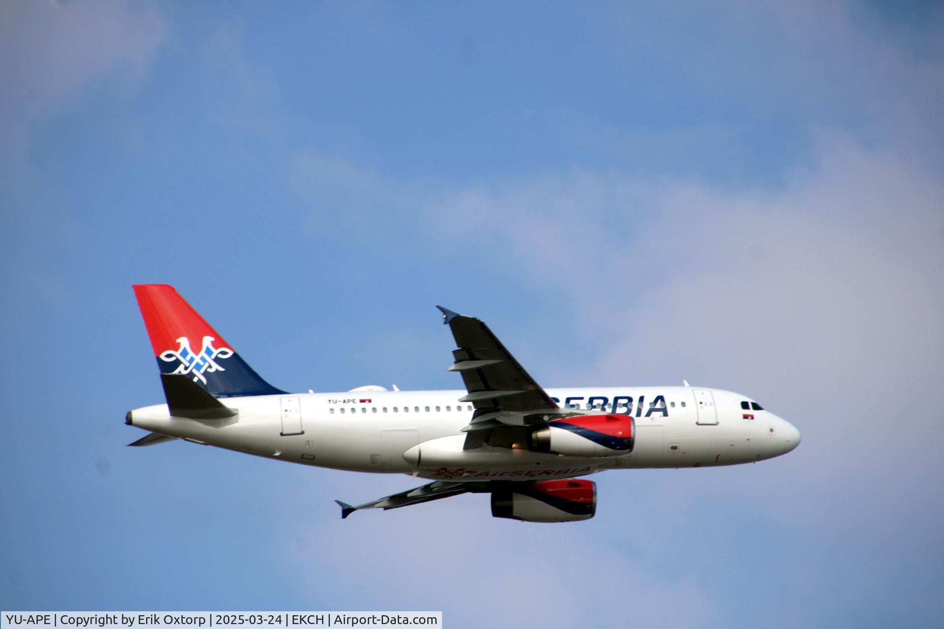 YU-APE, 2007 Airbus A319-132 C/N 3252, YU-APE takeoff rw 04R