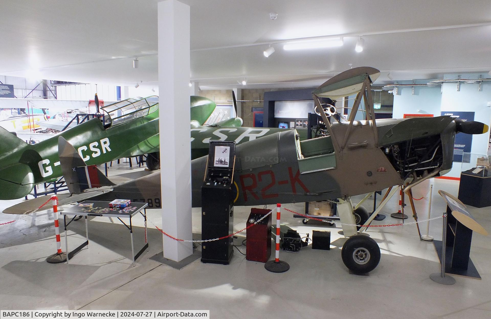 BAPC186, De Havilland DH-82B Queen Bee C/N BAPC.186, De Havilland D.H.82B Queen Bee (remotely piiloted Tiger Moth, wings dismounted) at the De Havilland Aircraft Museum, London Colney