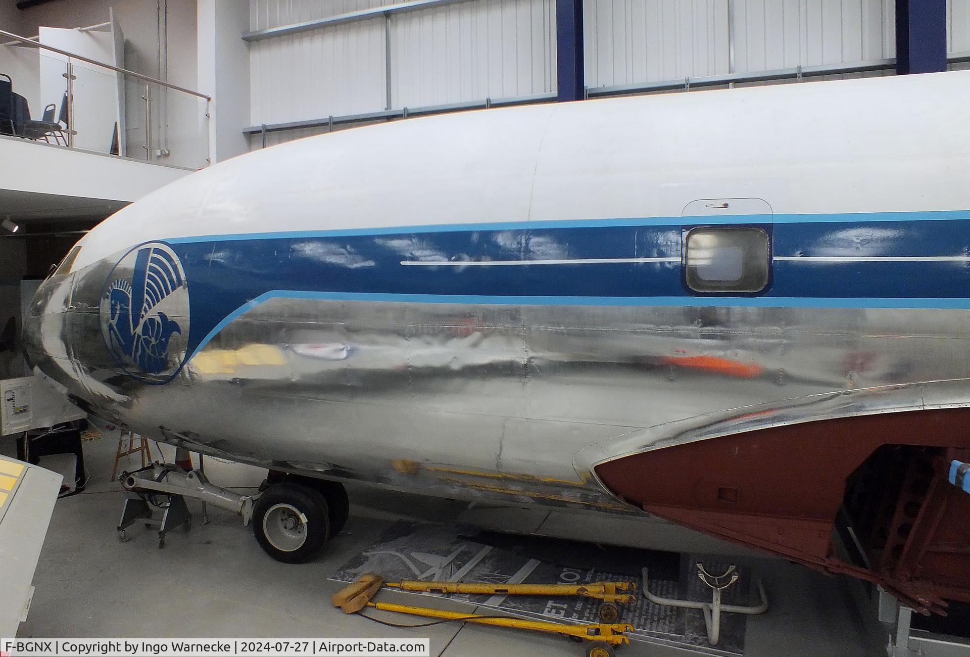 F-BGNX, 1953 De Havilland DH.106 Comet 1XB C/N 6020, De Havilland D.H.106 Comet 1XB (fuselage only minus tail section/wings) at the De Havilland Aircraft Museum, London Colney