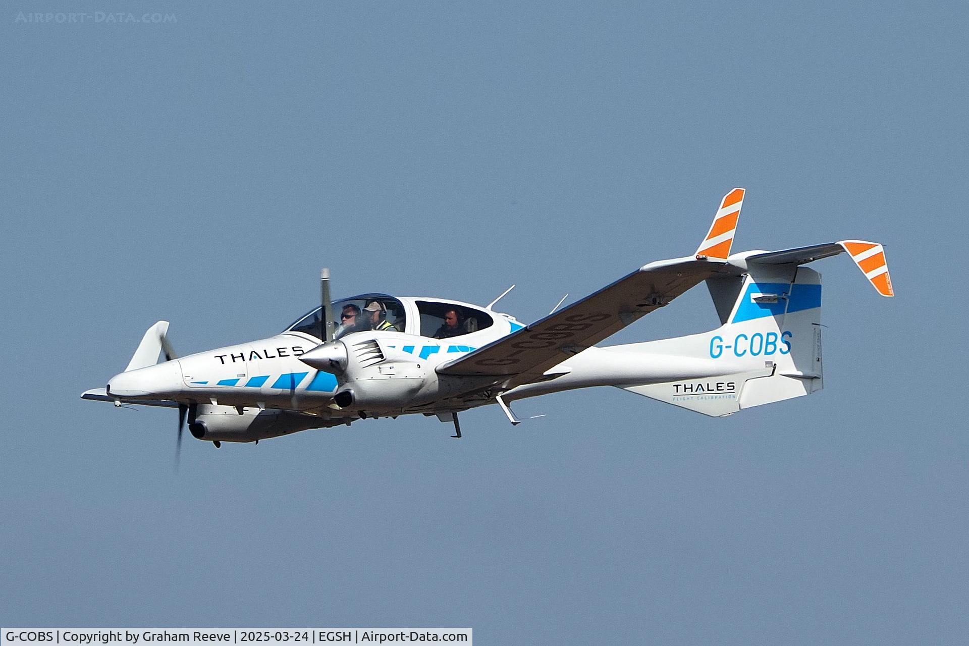 G-COBS, 2011 Diamond DA-42M-NG Twin Star C/N 42.MN020, On approach to Norwich,