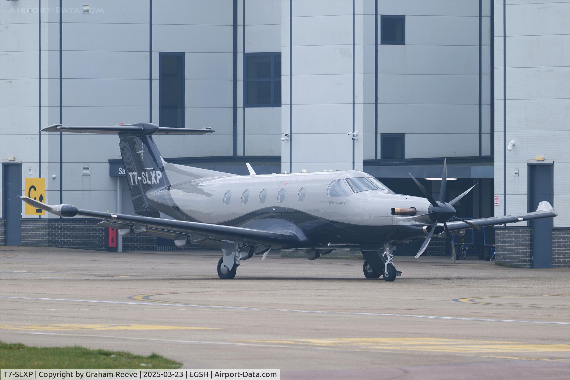 T7-SLXP, 2007 Pilatus PC-12/47 C/N 864, Parked at Norwich.