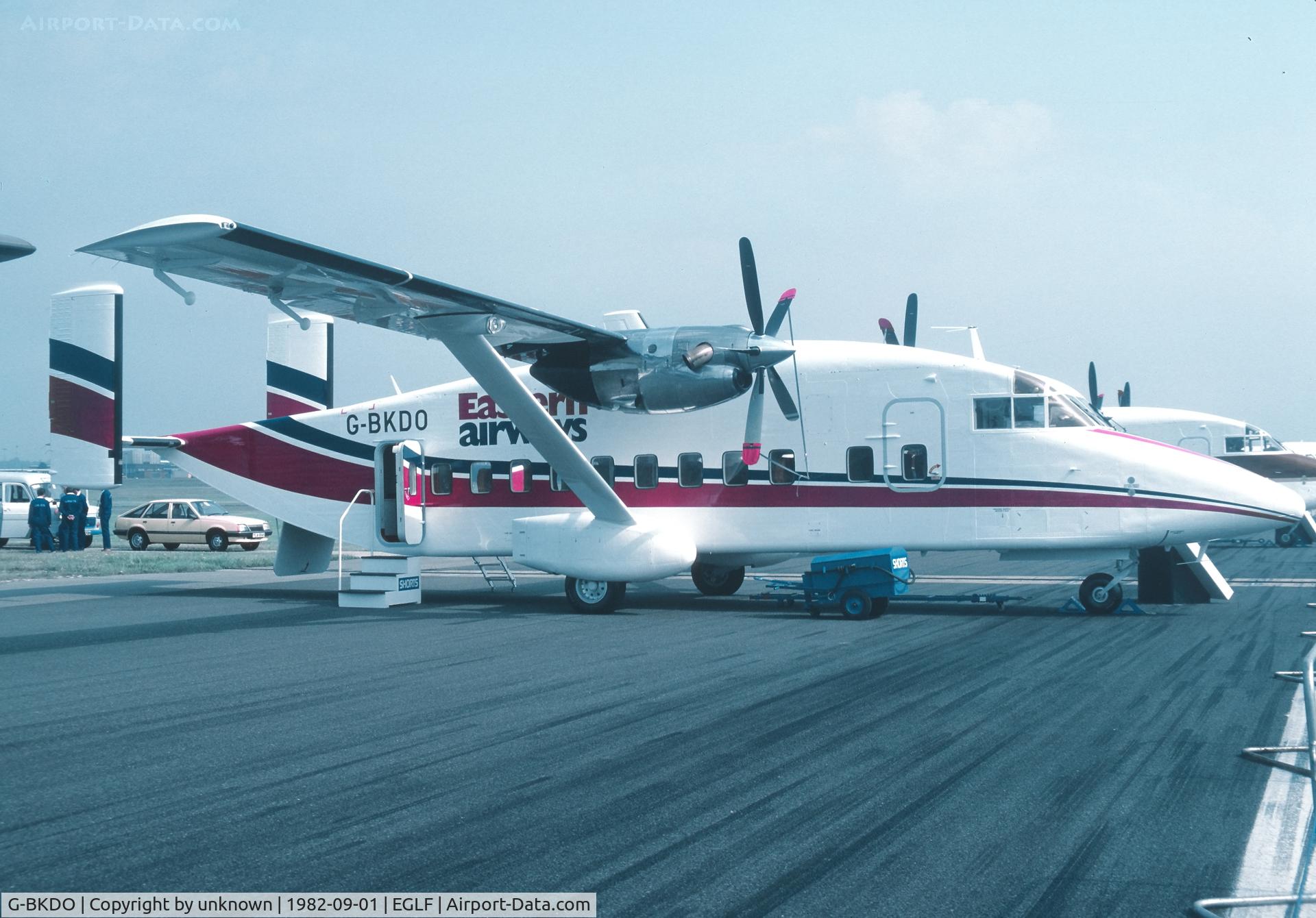 G-BKDO, 1982 Short 330-100 C/N SH.3091, Farnborough september 1982