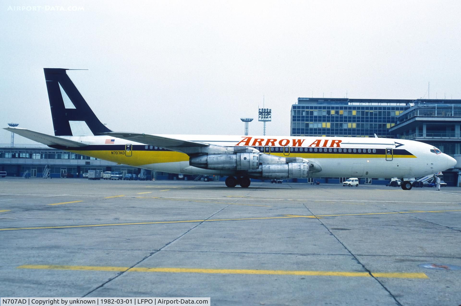 N707AD, 1967 Boeing 707-327C C/N 19529, Paris Orly 3.1982