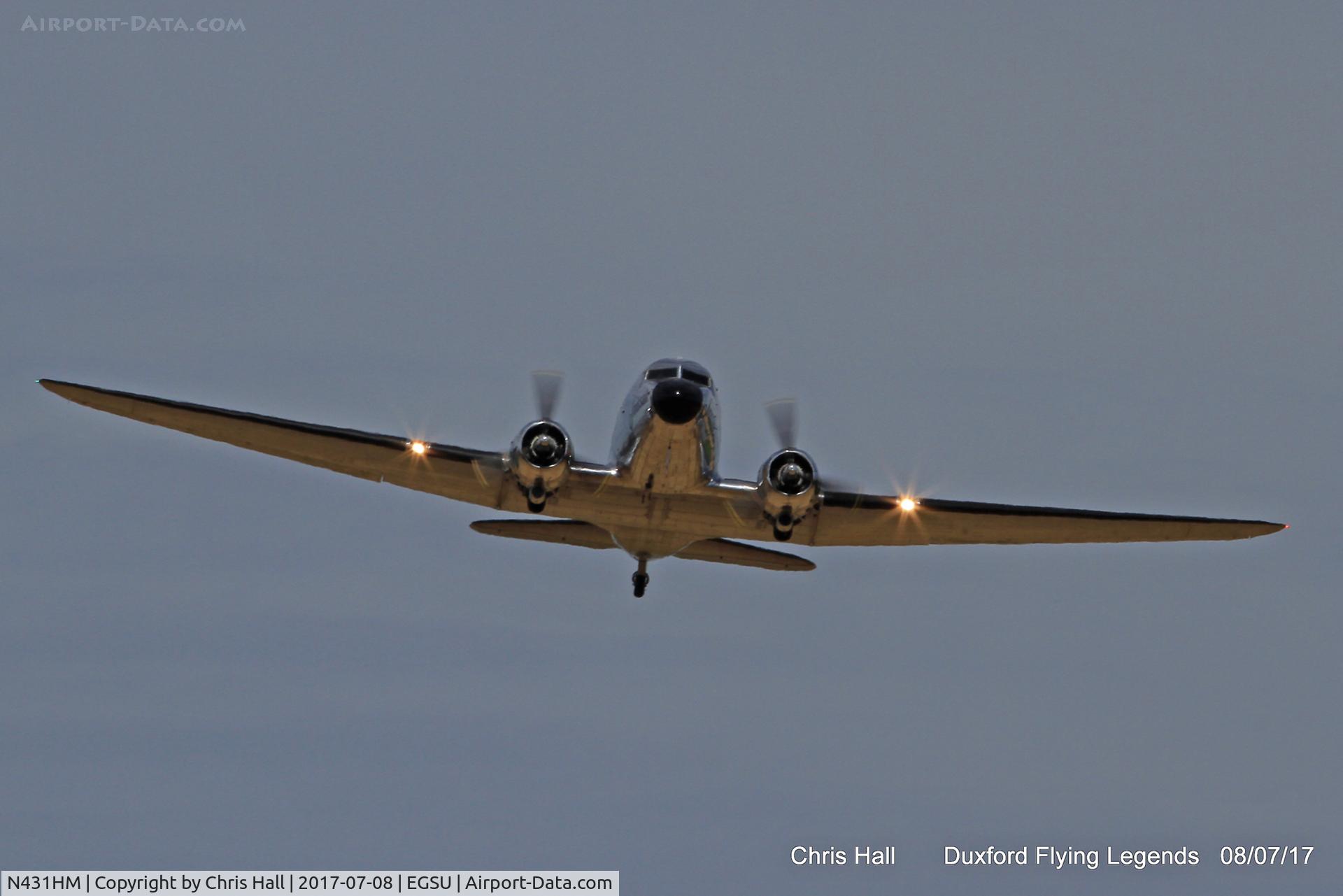N431HM, 1943 Douglas DC-3C-S1C3G (C-47A) C/N 9995, Duxford Flying Legends 2017