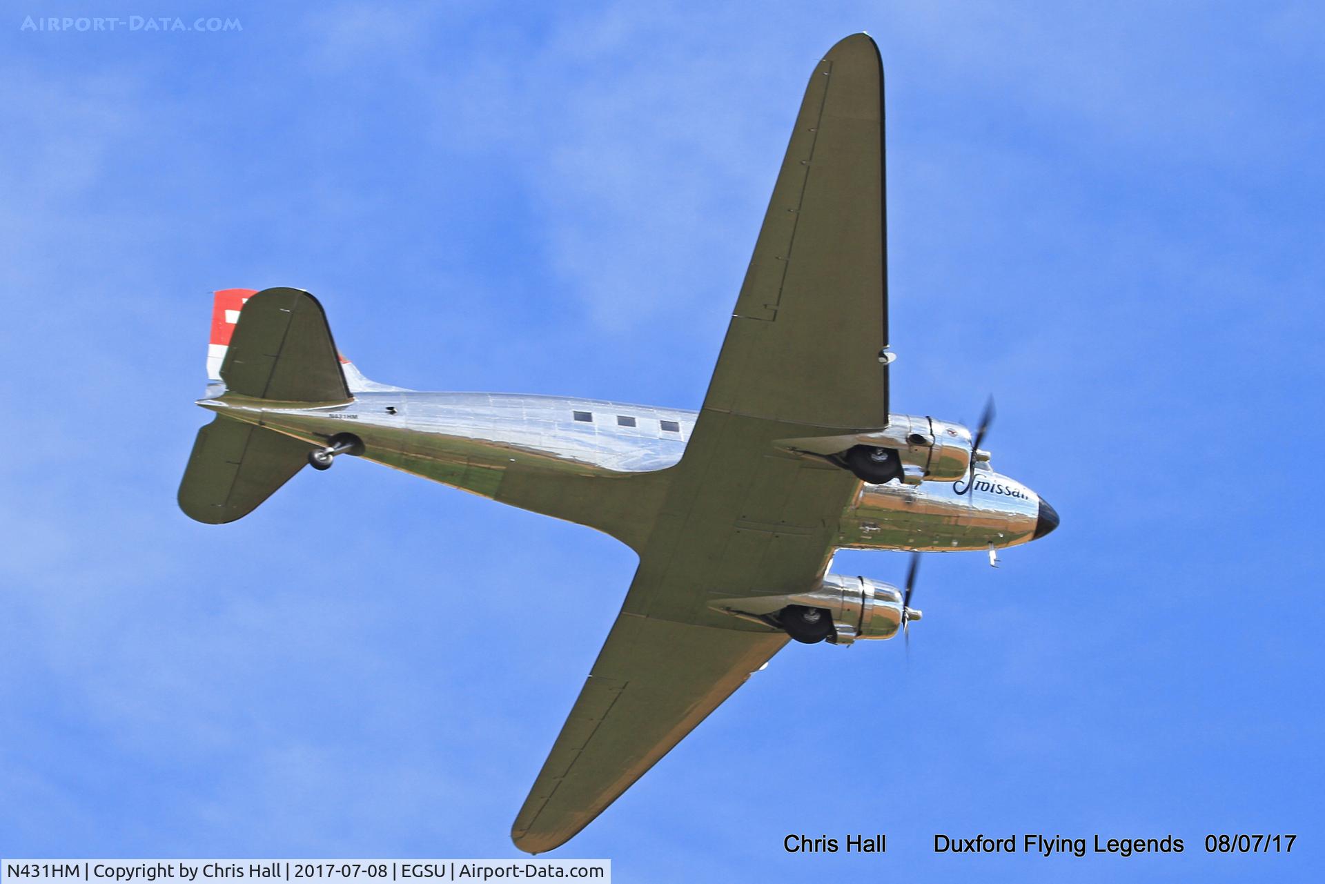 N431HM, 1943 Douglas DC-3C-S1C3G (C-47A) C/N 9995, Duxford Flying Legends 2017
