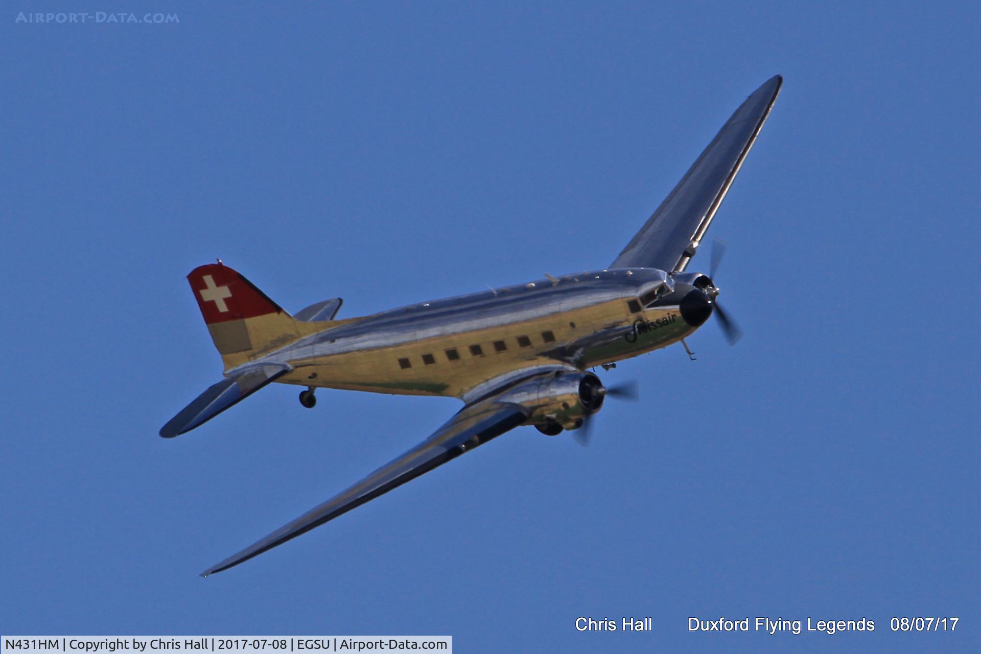 N431HM, 1943 Douglas DC-3C-S1C3G (C-47A) C/N 9995, Duxford Flying Legends 2017