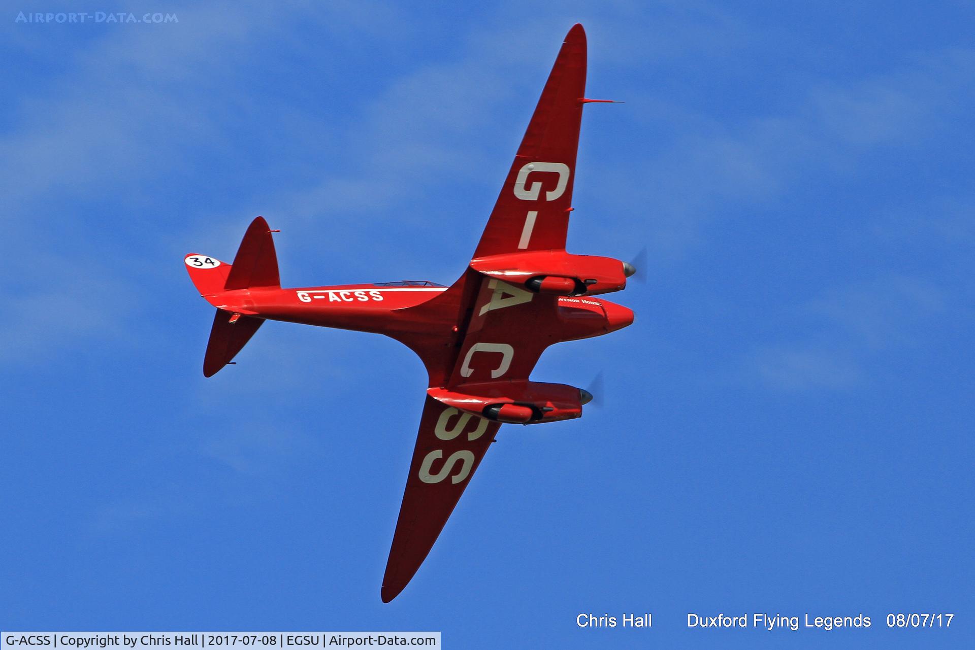 G-ACSS, 1934 De Havilland DH-88 Comet C/N 1996, Duxford Flying Legends 2017