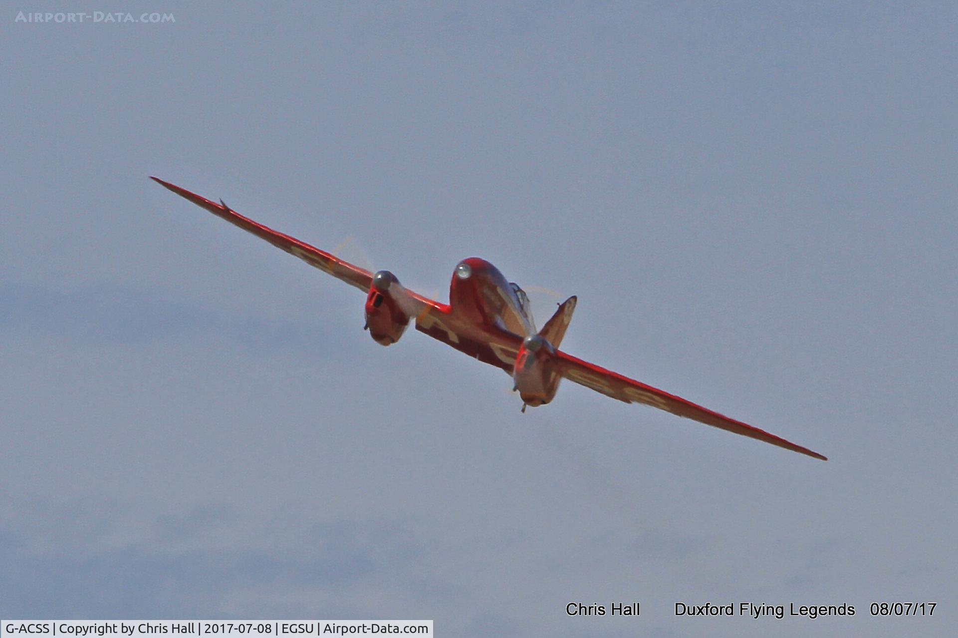 G-ACSS, 1934 De Havilland DH-88 Comet C/N 1996, Duxford Flying Legends 2017