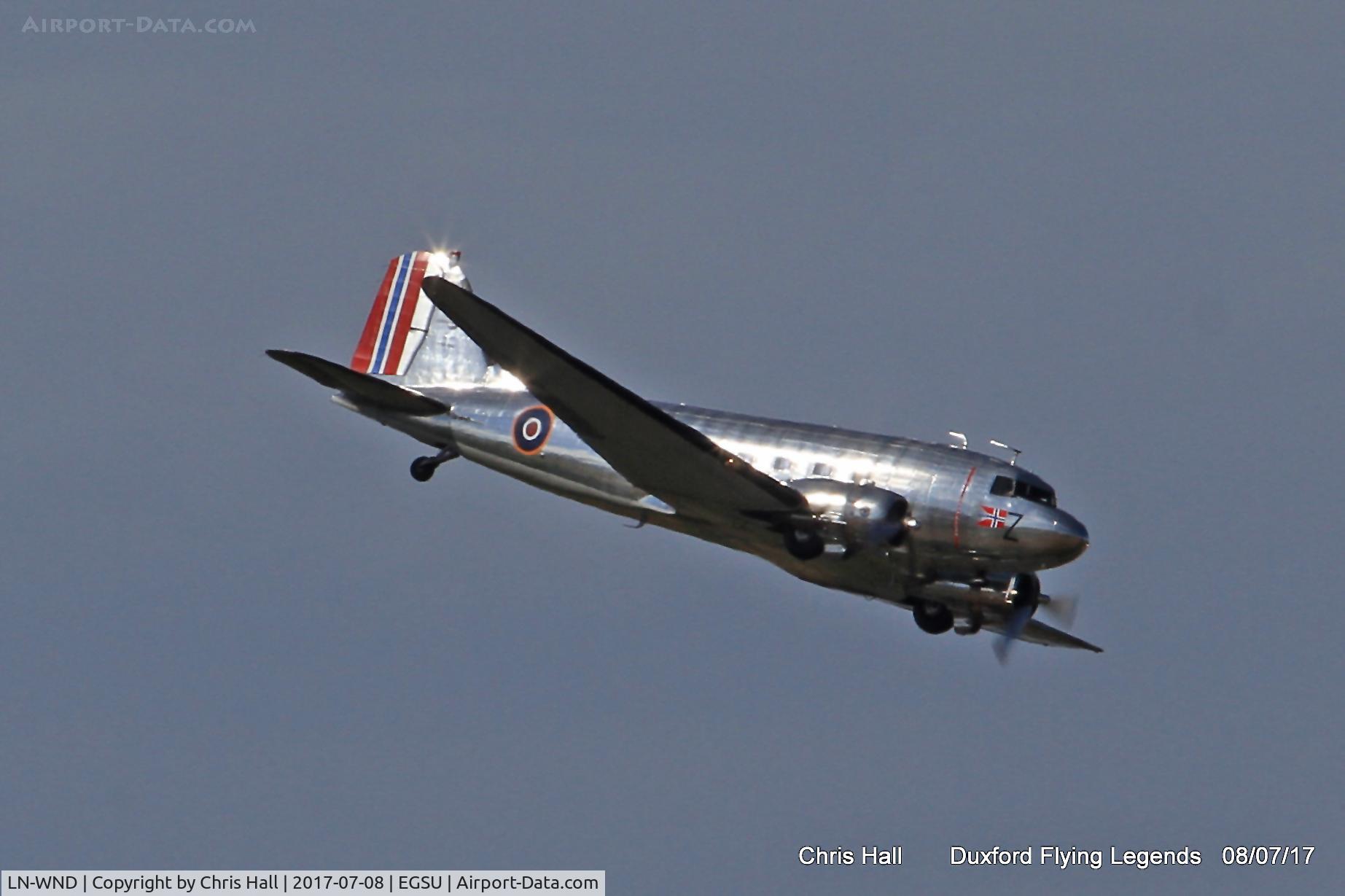 LN-WND, 1943 Douglas C-53D-DO Skytrooper (DC-3A) C/N 11750, Duxford Flying Legends 2017