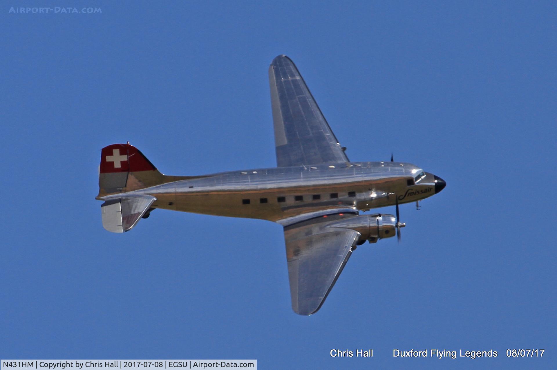N431HM, 1943 Douglas DC-3C-S1C3G (C-47A) C/N 9995, Duxford Flying Legends 2017