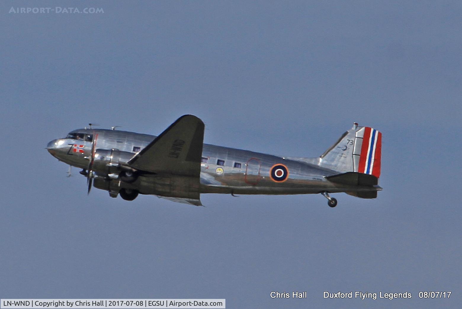 LN-WND, 1943 Douglas C-53D-DO Skytrooper (DC-3A) C/N 11750, Duxford Flying Legends 2017