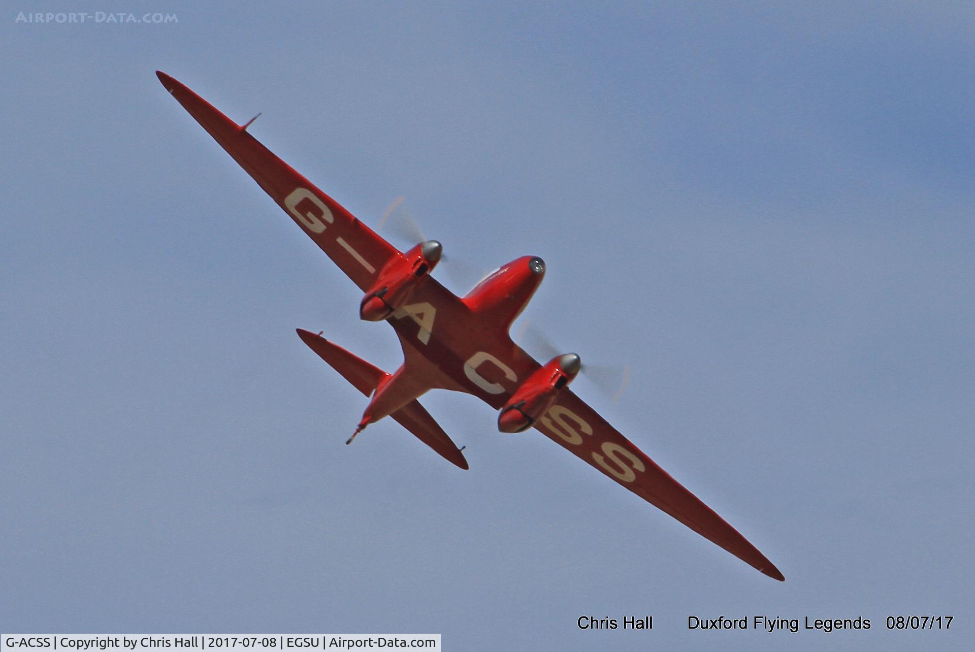 G-ACSS, 1934 De Havilland DH-88 Comet C/N 1996, Duxford Flying Legends 2017