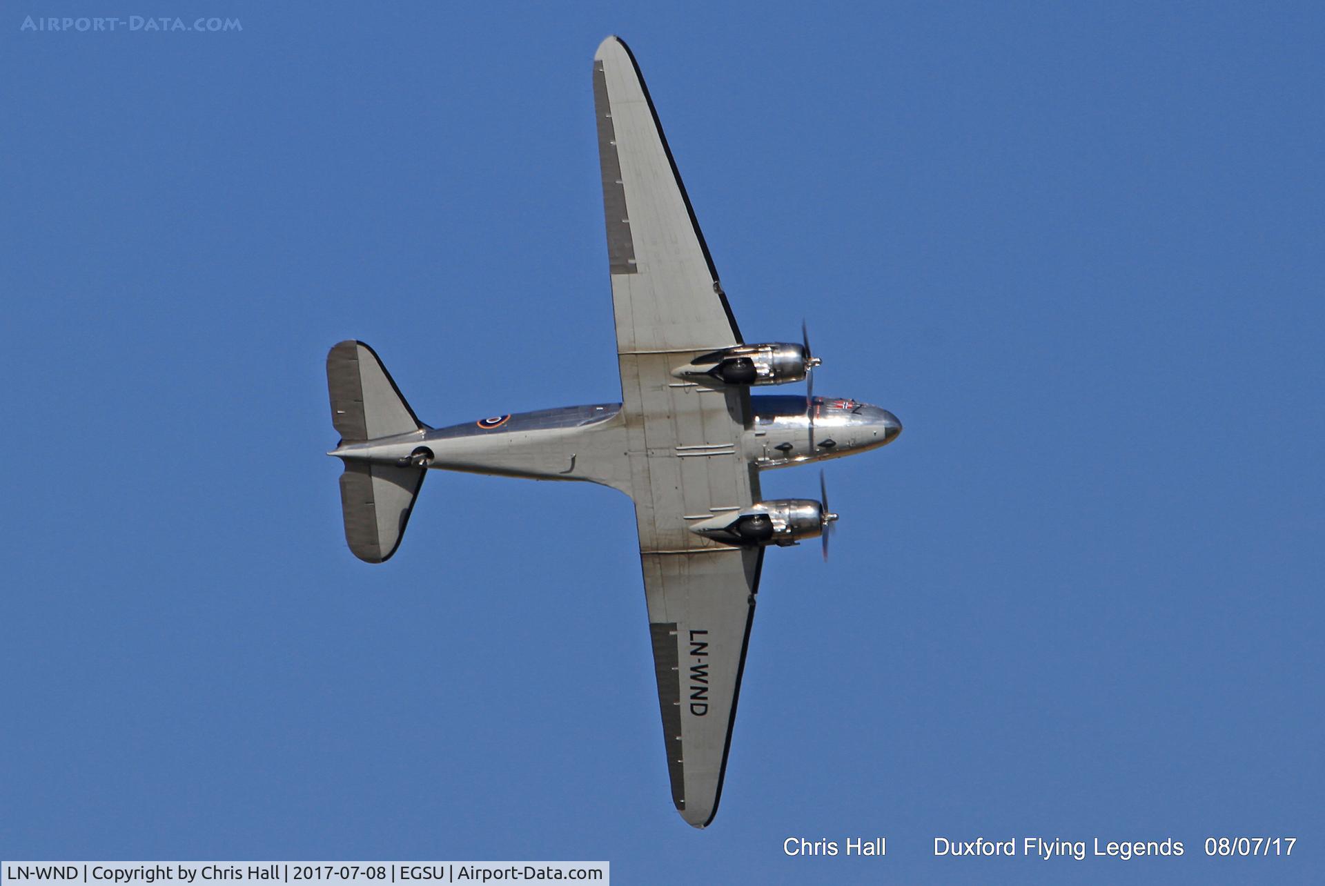 LN-WND, 1943 Douglas C-53D-DO Skytrooper (DC-3A) C/N 11750, Duxford Flying Legends 2017