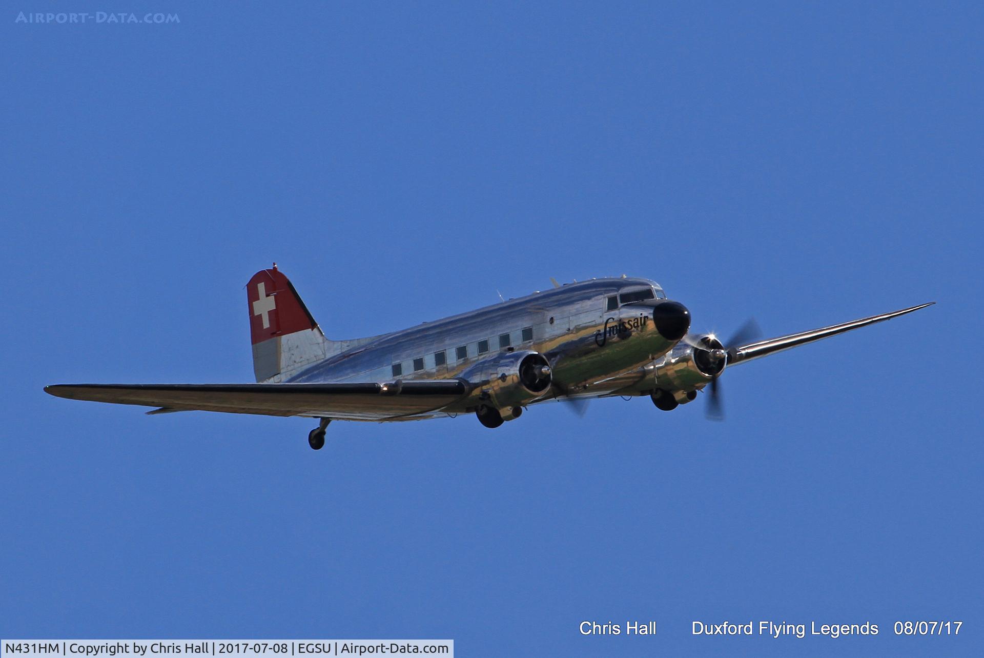 N431HM, 1943 Douglas DC-3C-S1C3G (C-47A) C/N 9995, Duxford Flying Legends 2017