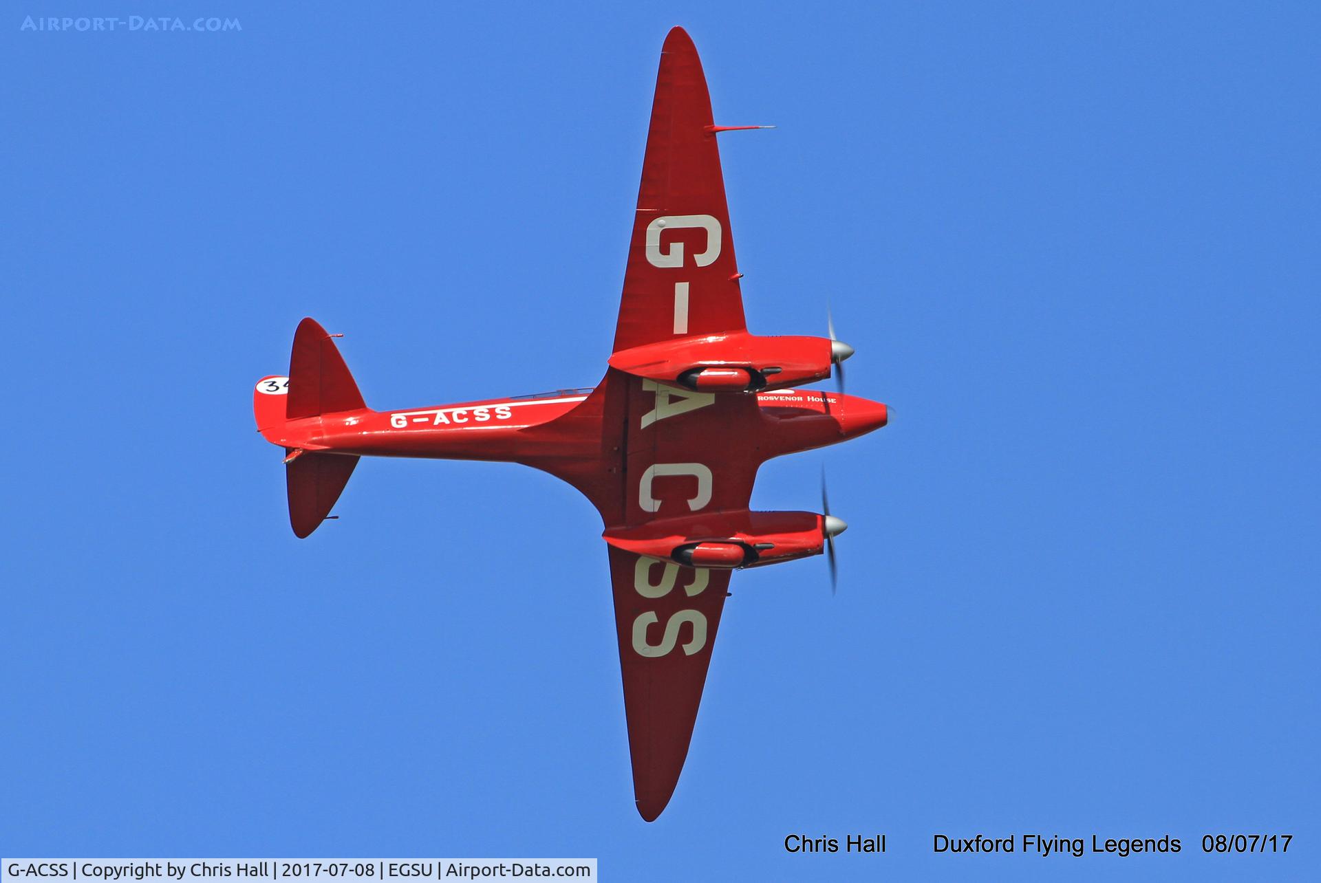 G-ACSS, 1934 De Havilland DH-88 Comet C/N 1996, Duxford Flying Legends 2017