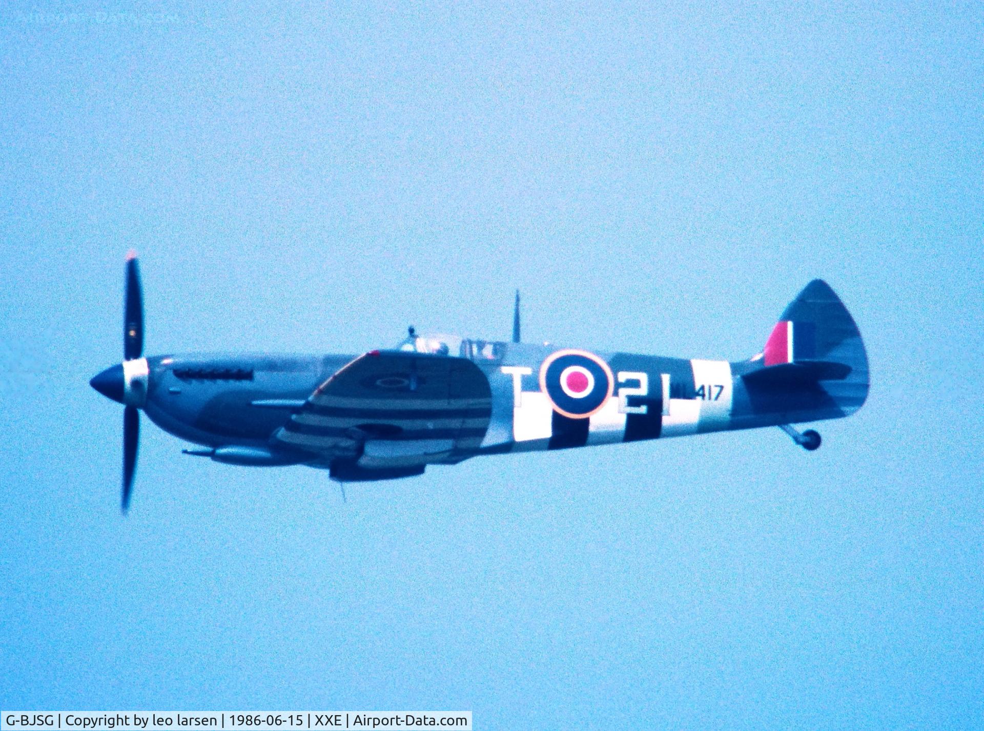 G-BJSG, 1944 Supermarine 509 Spitfire TR.9 C/N 6S/735188, Ljungbyhed F.5 Airbase  15.6.1986