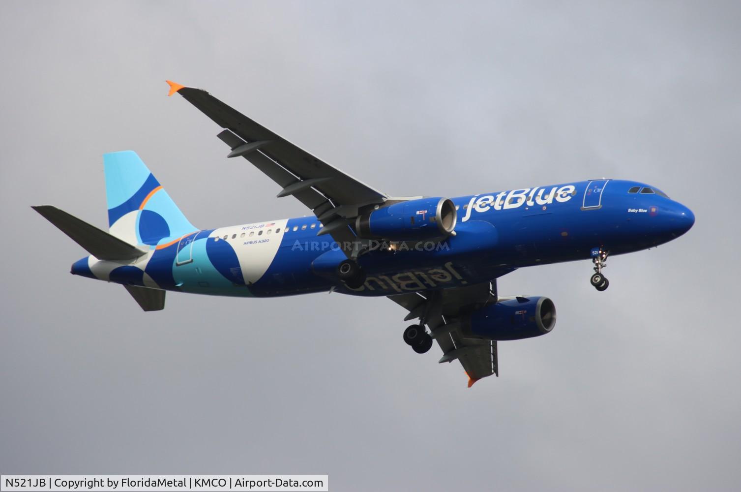 N521JB, 2001 Airbus A320-232 C/N 1452, JBU A320 nc zx syr-mco