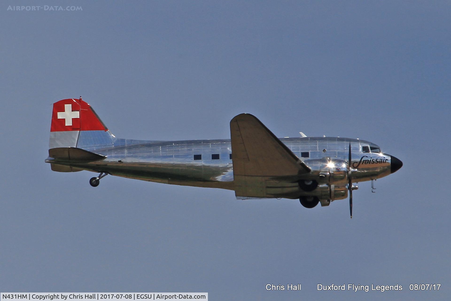 N431HM, 1943 Douglas DC-3C-S1C3G (C-47A) C/N 9995, Duxford Flying Legends 2017