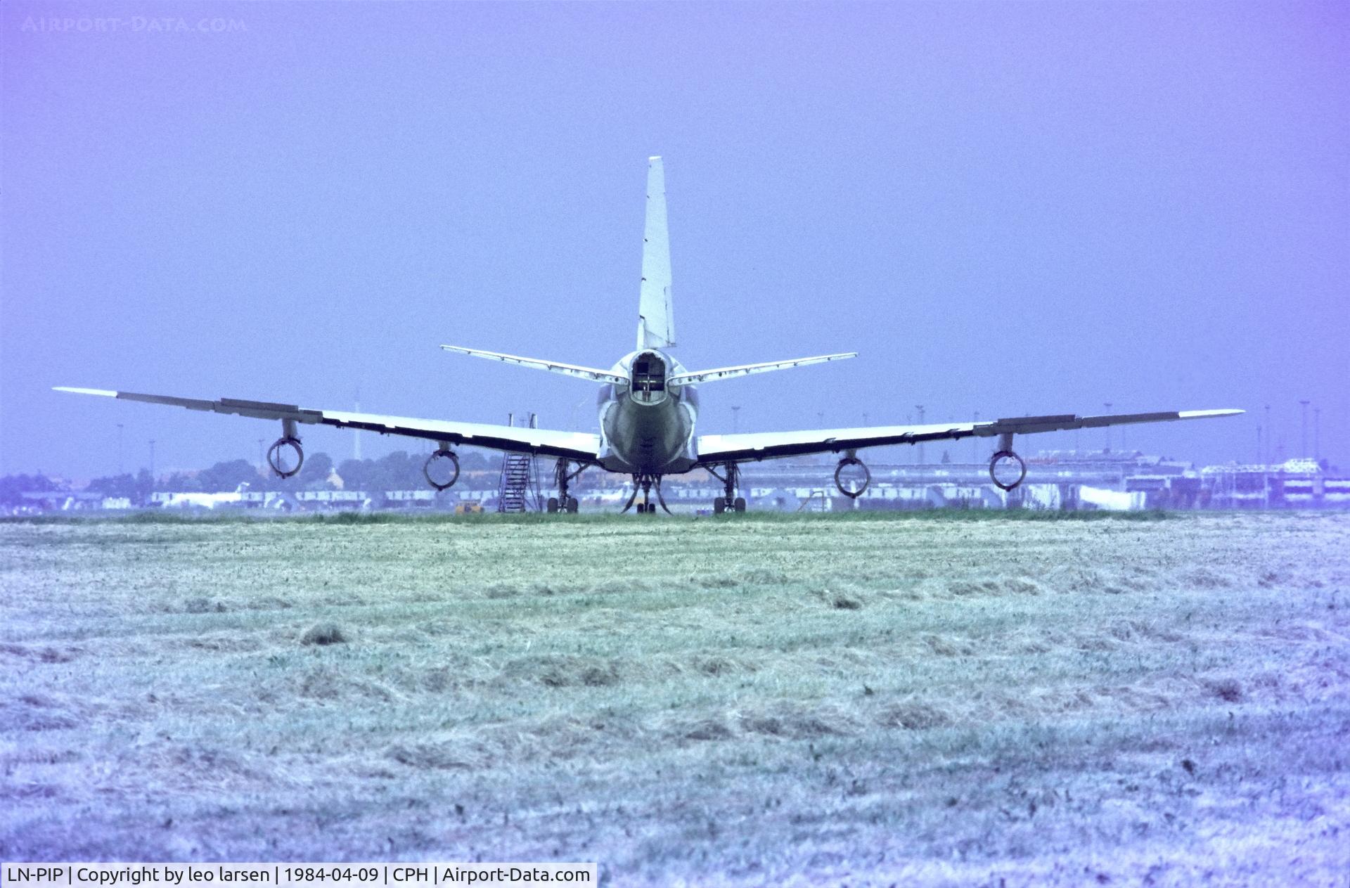 LN-PIP, 1959 Douglas DC-8-33 C/N 45256, Copenhagen 2.7.1986