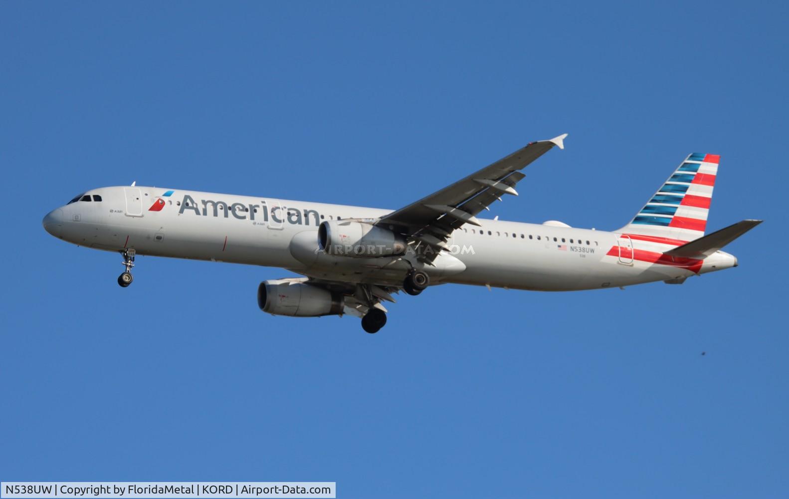N538UW, 2009 Airbus A321-231 C/N 4050, AAL A321 zx clt-ord